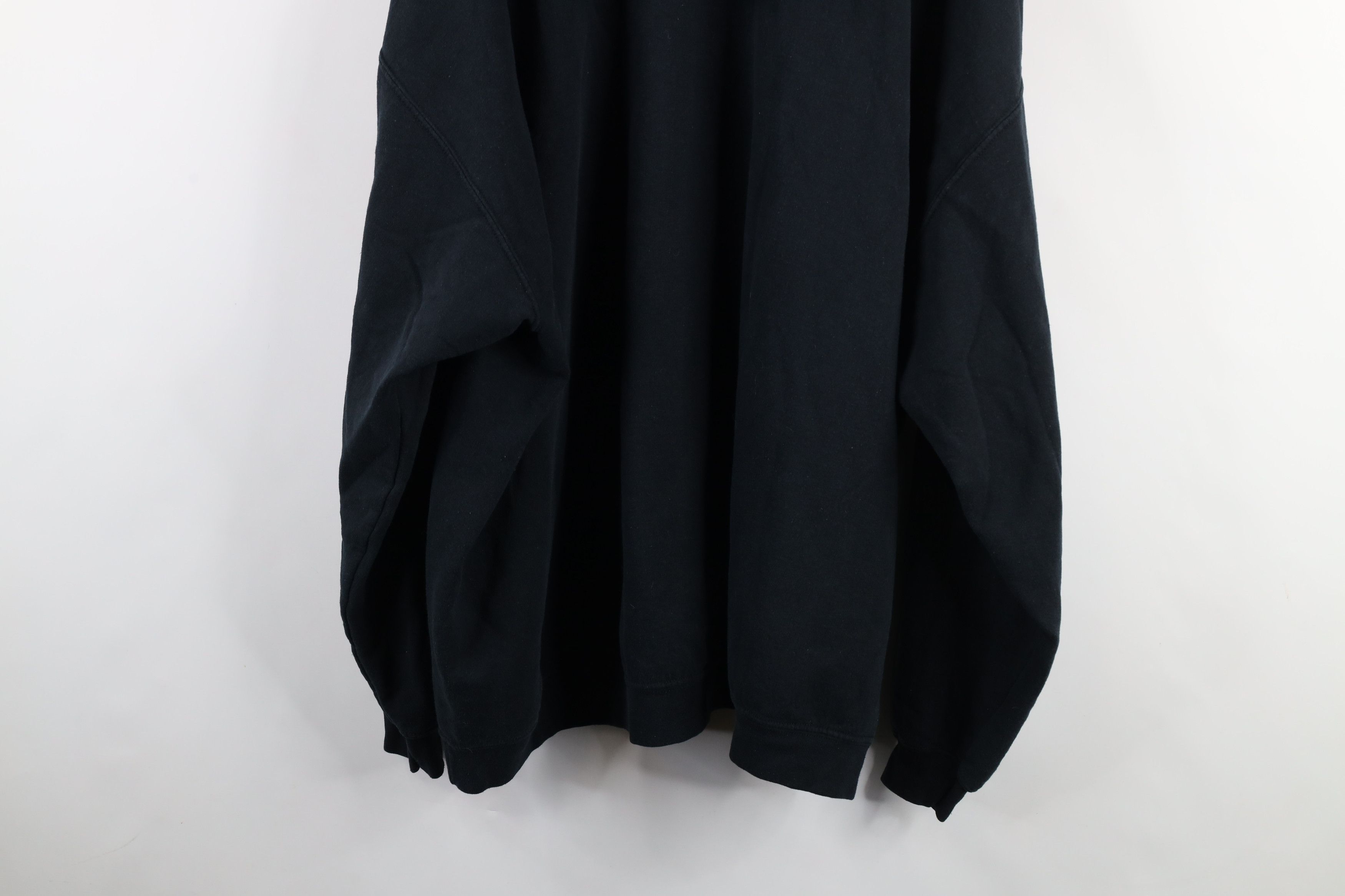 Vintage Vintage 90s Y2K Streetwear Blank Hoodie Sweatshirt Black Size US XXL / EU 58 / 5 - 13 Thumbnail