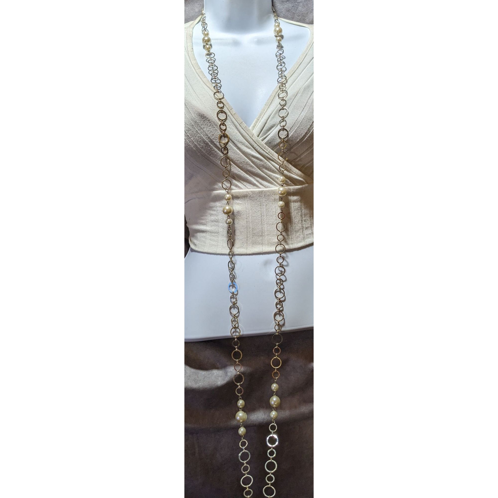 Other Y2K Loop Chain Pearl Beaded Opera Necklace Size ONE SIZE - 6 Thumbnail