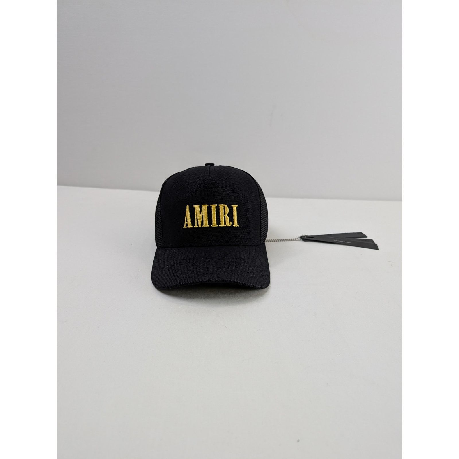Amiri o1rshd1 Q:4 / Core Logo Trucker Cap / Hat in Black/Yellow Size ONE SIZE - 1 Thumbnail