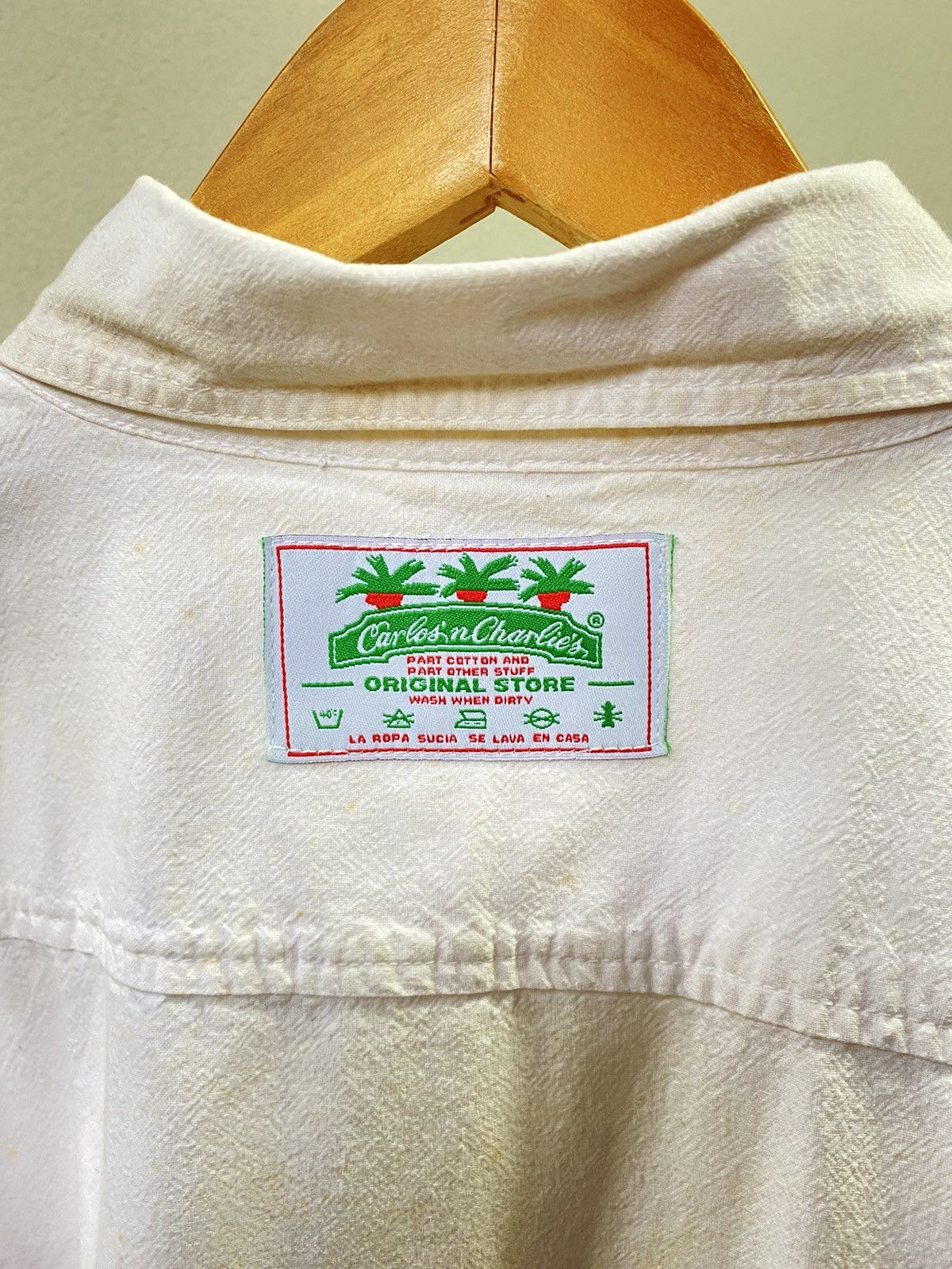 Designer CARLOS'N CHARLIE'S Lizard White Shirt Size US L / EU 52-54 / 3 - 7 Thumbnail