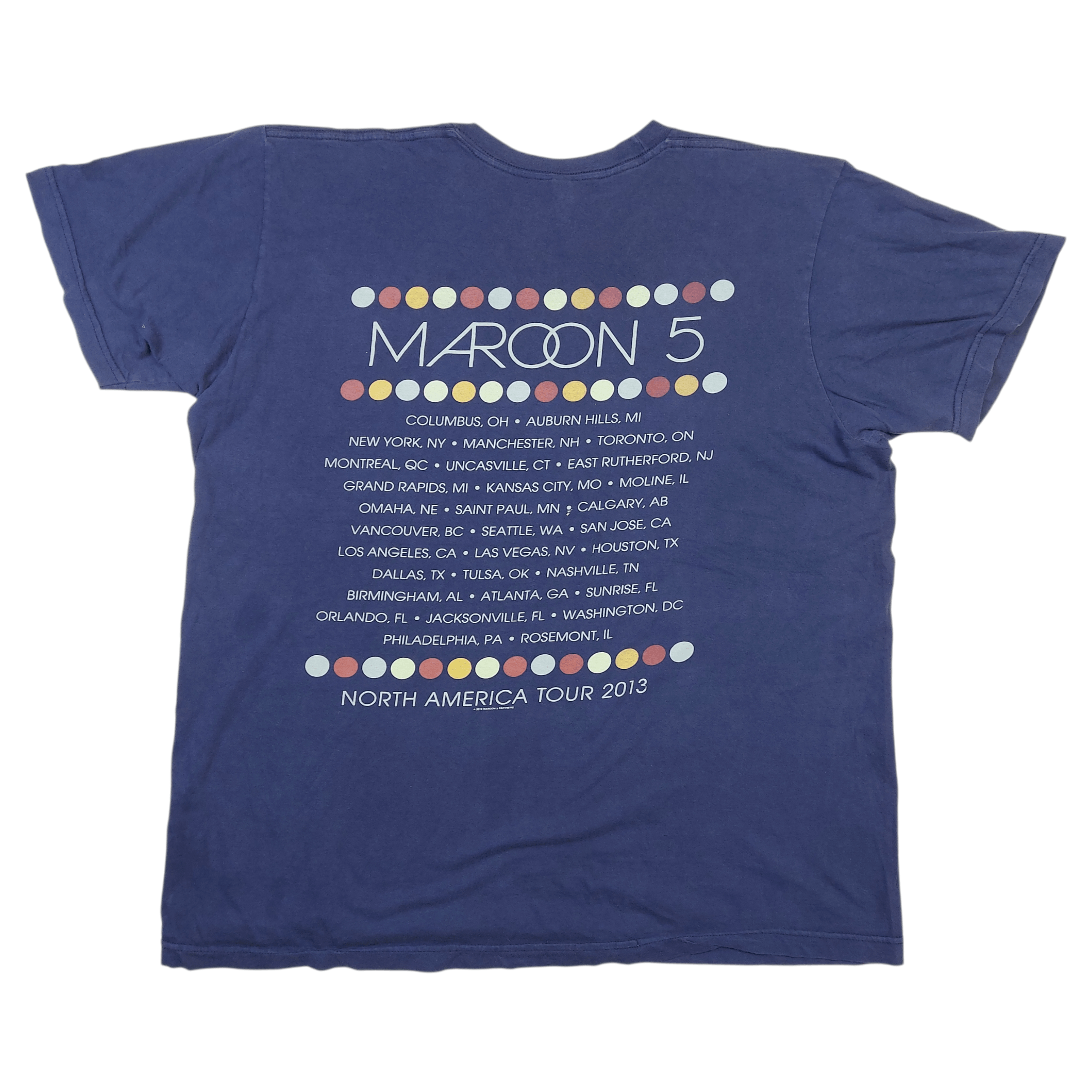 Band Tees Maroon 5 Band North America Tour 2013 Double-Sided TEE Size US XL / EU 56 / 4 - 3 Thumbnail