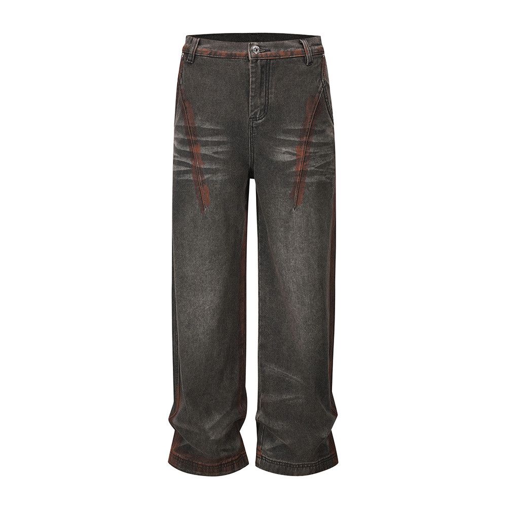 Japanese Brand × Jean Men's punk distressed washed loose jeans Size US 32 / EU 48 - 1 Thumbnail