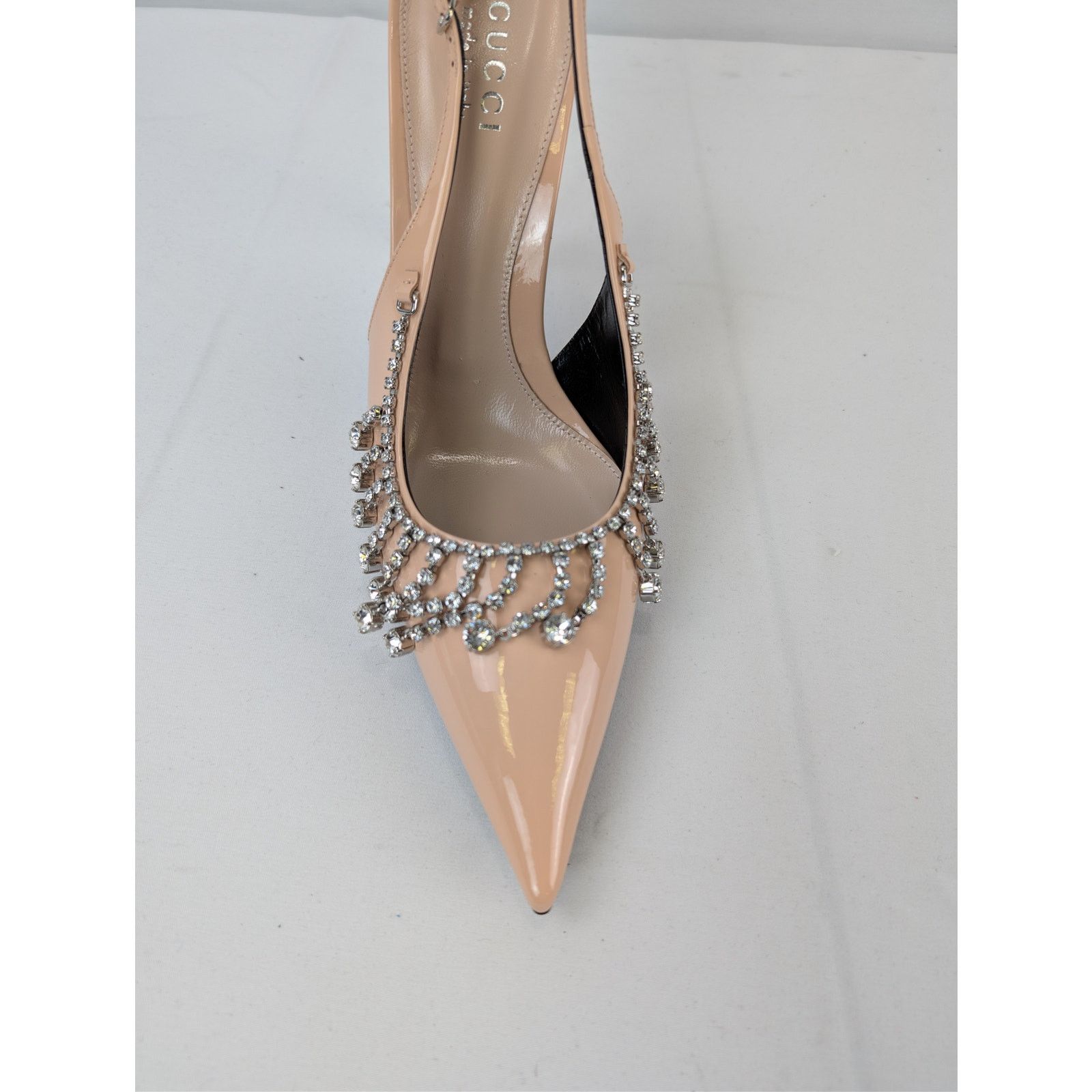 Gucci o1rshd1 Vernice crystal patent leather slingback pump Sandal Size US 9 / IT 39 - 15 Thumbnail