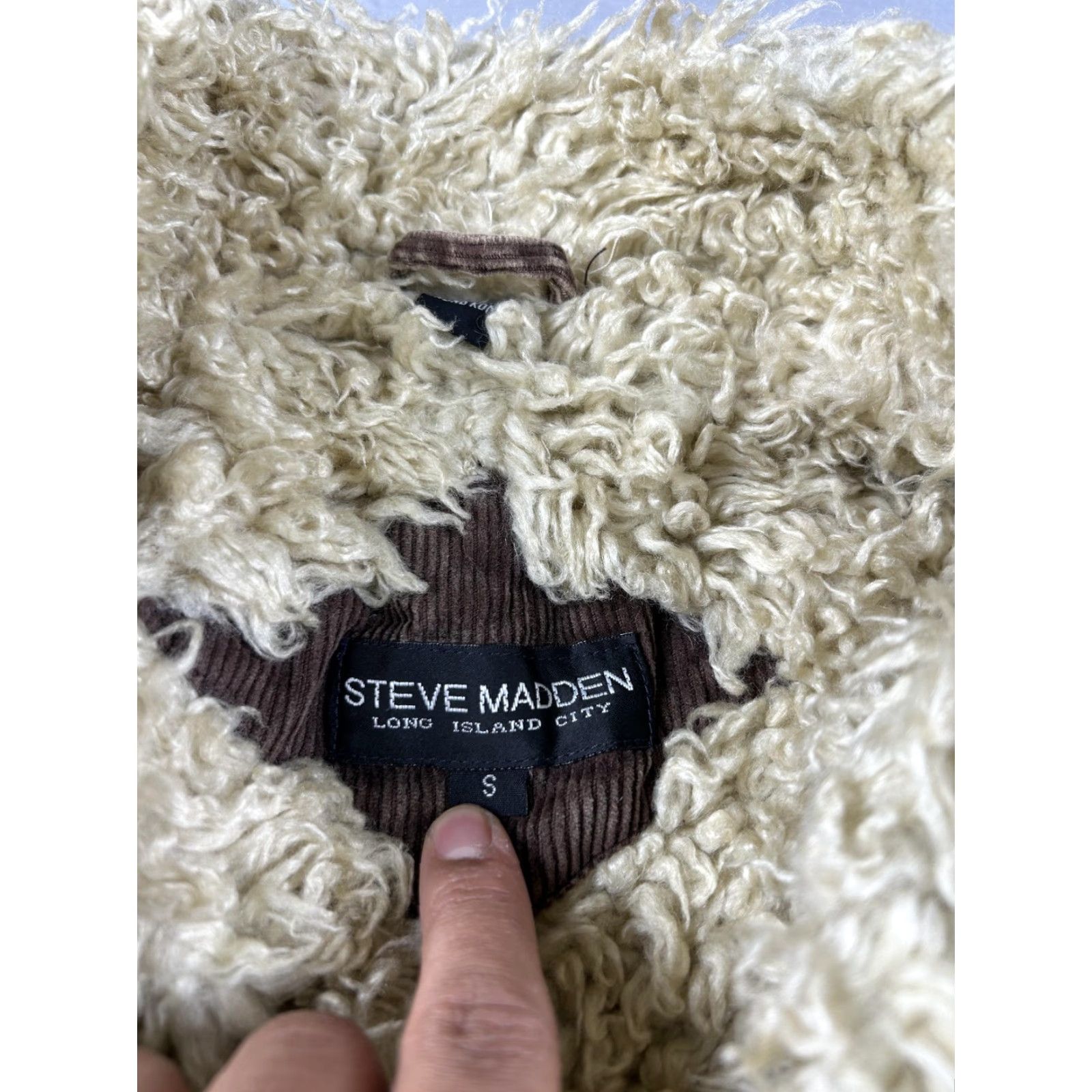 Steve Madden VINTAGE Steve Madden Coat Womens Small Brown Corduroy Sherpa Western 90s yoke Size S / US 4 / IT 40 - 4 Thumbnail