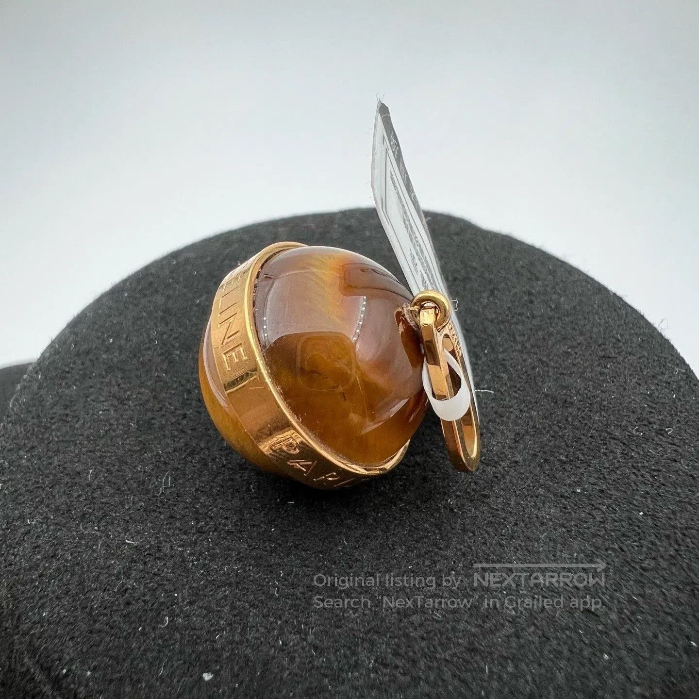 Celine CELINE Round Agate Tiger Eye Pendant. Size ONE SIZE - 4 Thumbnail