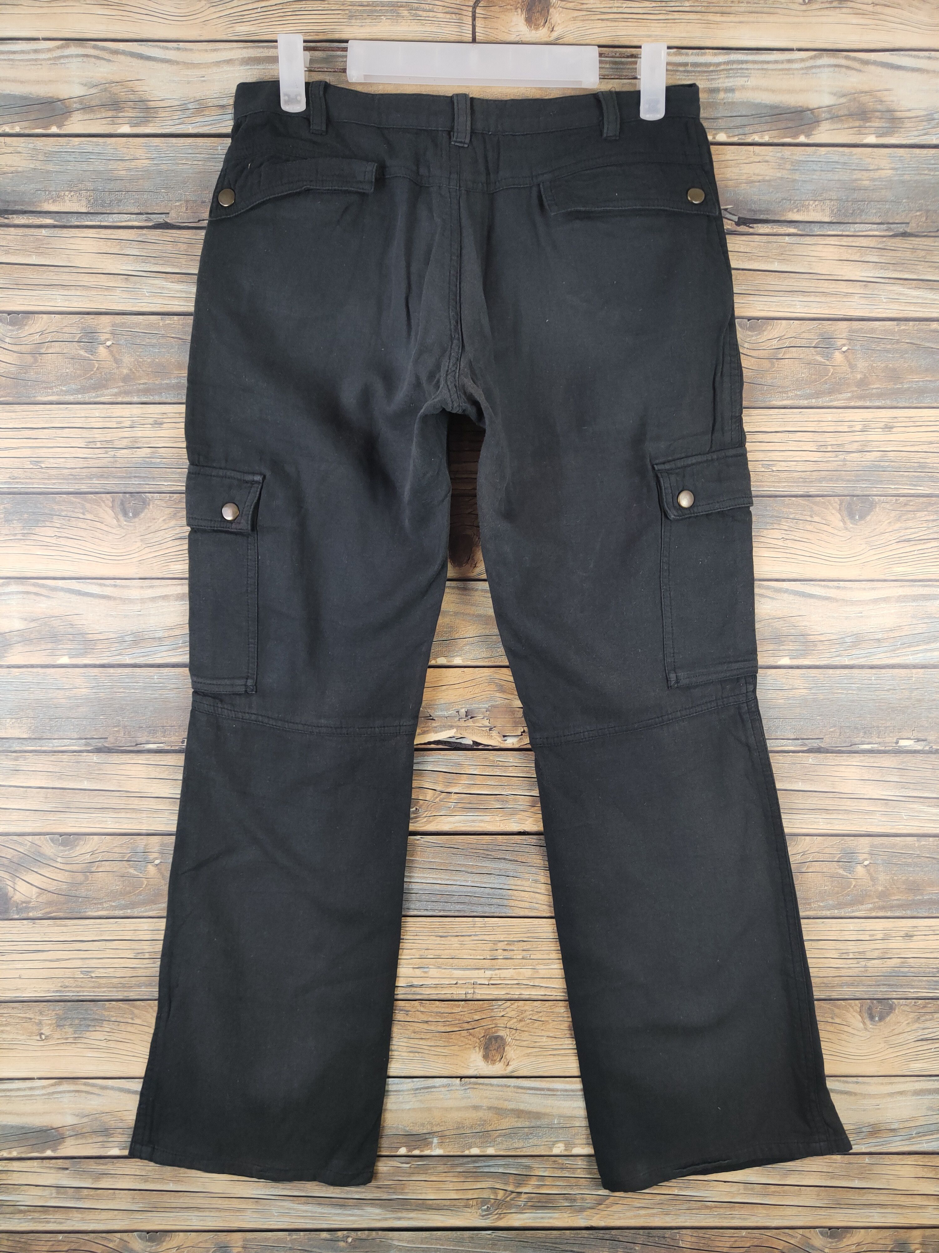 Japanese Brand DL Poe de Deux Black Multipocket Tactical Cargo Pants #1370 Size 29" - 7 Thumbnail