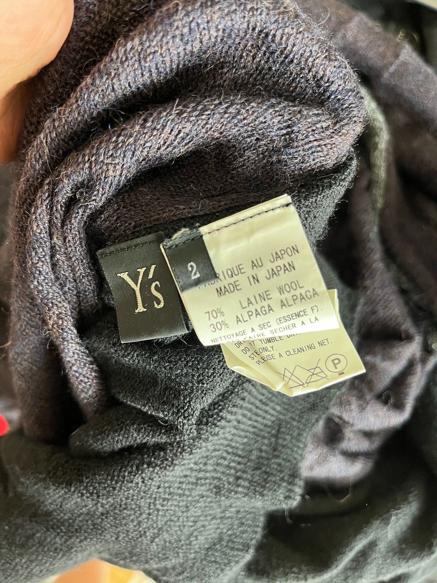 Yohji Yamamoto Y's Yohji Yamamoto Panelled Wool Cardigan Back Hole Size US M / EU 48-50 / 2 - 2 Thumbnail