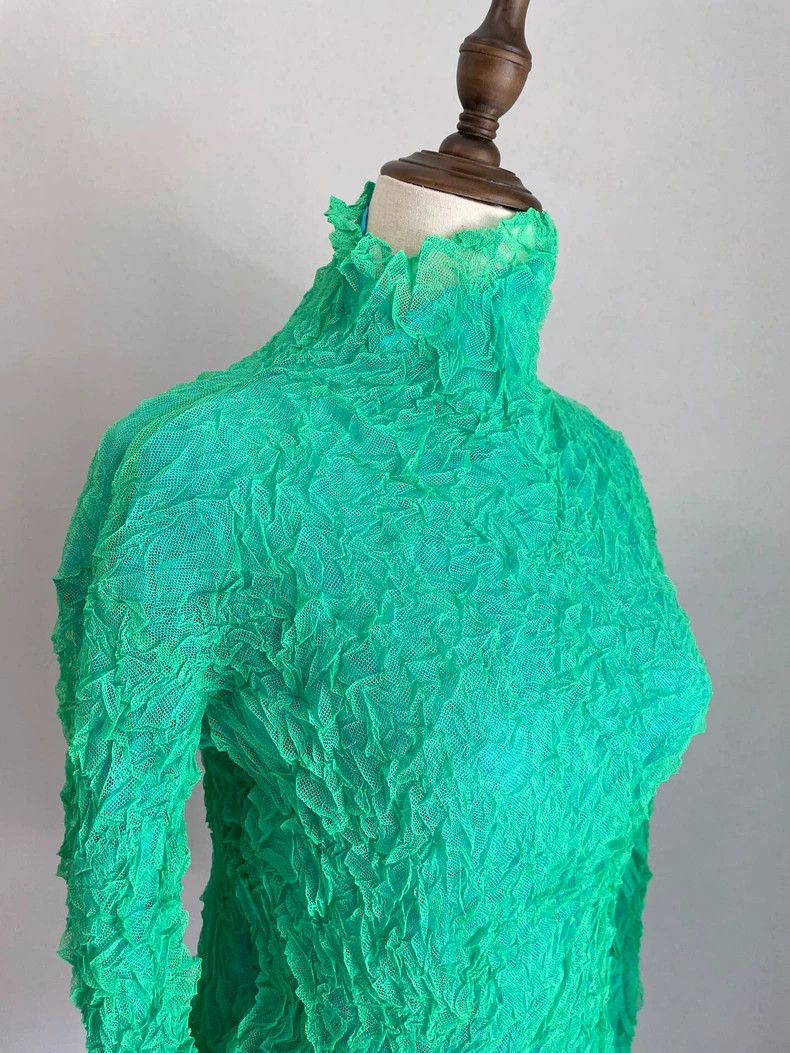 Issey Miyake Issey Miyake size:2 Green main line double-layer petal ple Size XS / US 0-2 / IT 36-38 - 3 Thumbnail