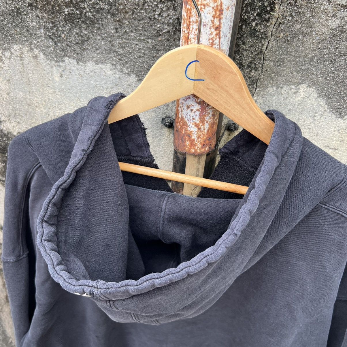 Vintage “VINTAGE” KAWASAKI NINJA DISTRESS HOODIE Size US XXL / EU 58 / 5 - 16 Thumbnail
