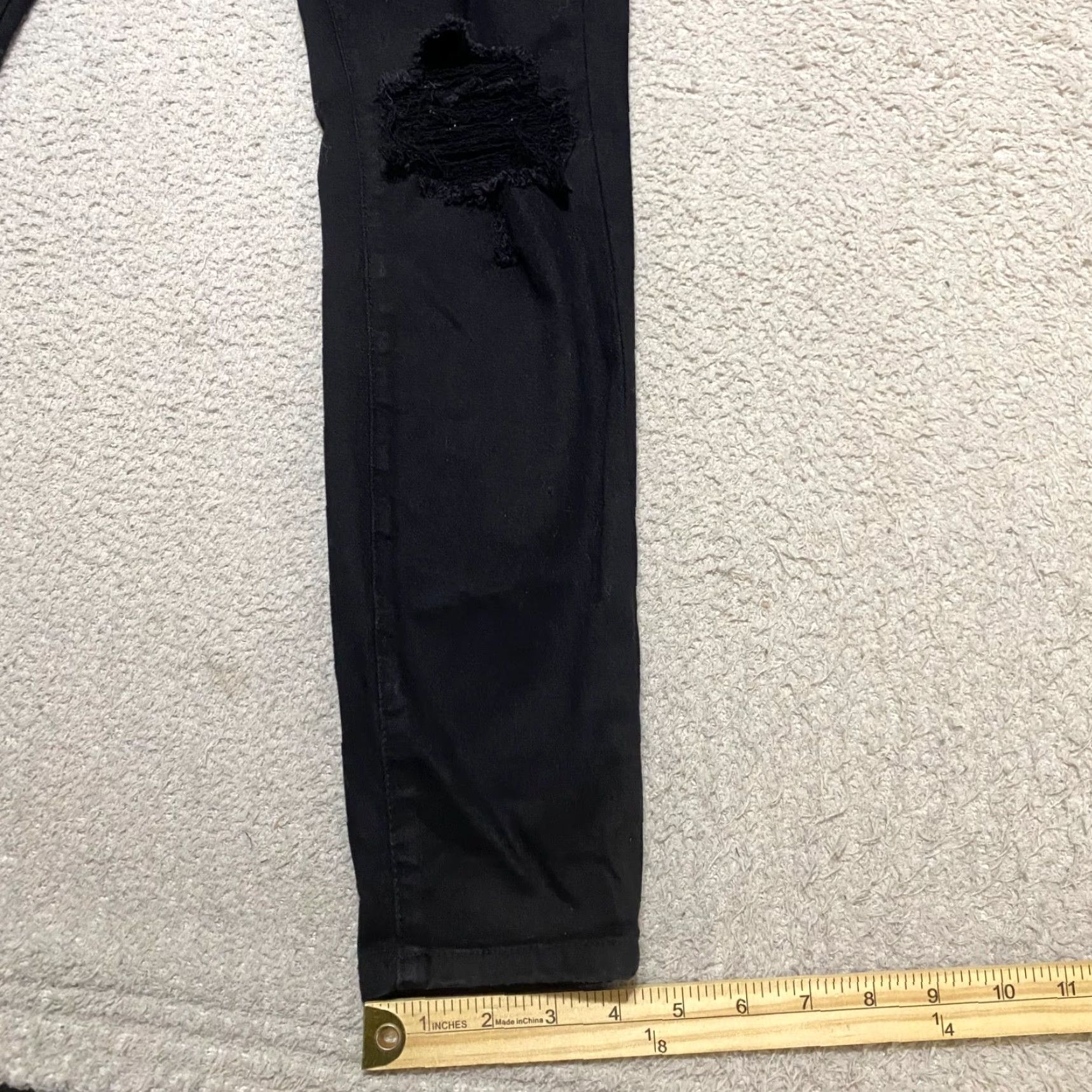 Vintage BLANKNYC Jeans Womens Dark Wash Skinny Distressed Mid Rise 28 Black Denim 5-Pocket Size 27" / US 4 / IT 40 - 5 Thumbnail