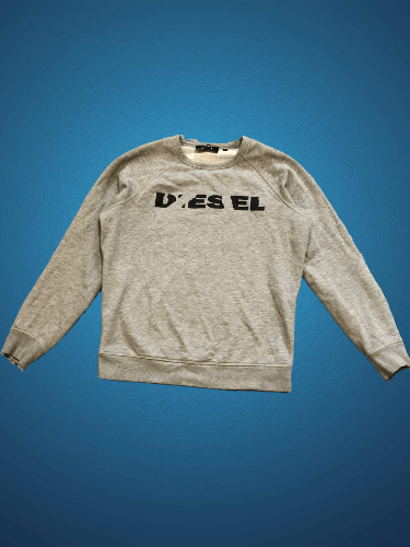 Diesel Vintage Diesel Big Y2K Logo Gray Sweater Size M Size US M / EU 48-50 / 2 - 1 Thumbnail