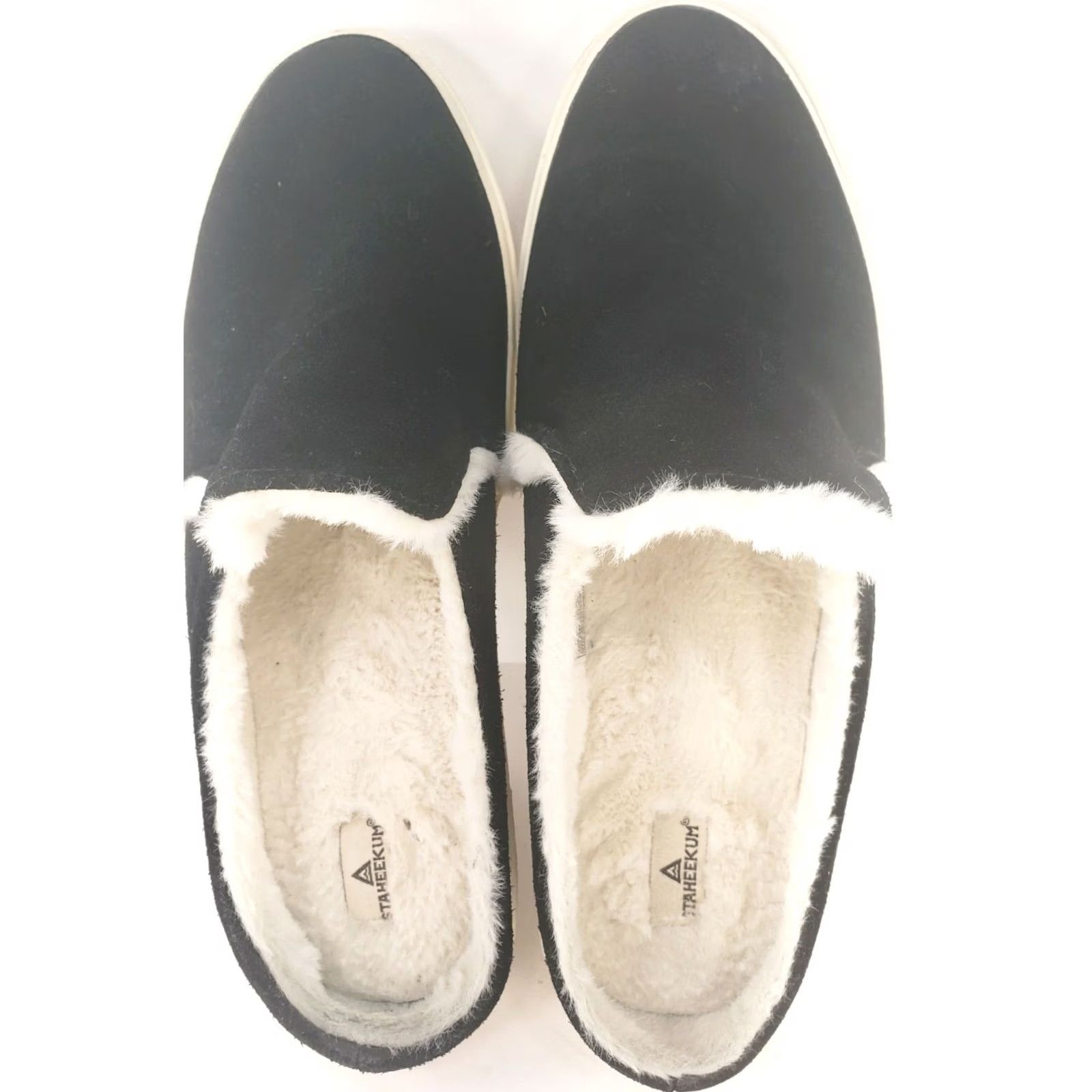 Vintage Staheekum Women’s Genuine Leather Suede Slip On Camp Mule Sneaker Black 10 Shoes Mens No? Size US 10 / IT 40 - 6 Thumbnail