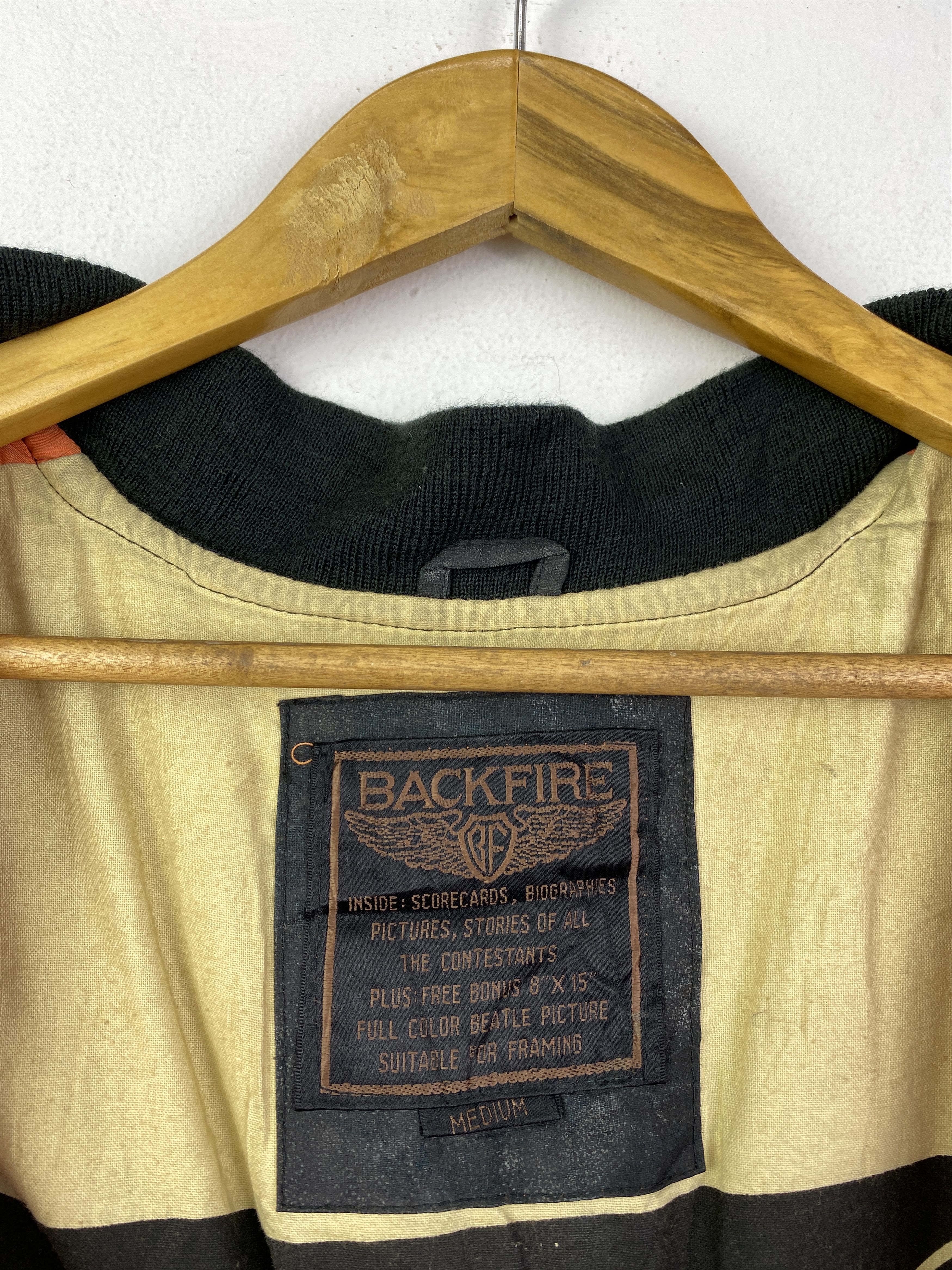 Other Vintage 80s Backfire Flying Zipper Bomber Jacket J0082 Size US M / EU 48-50 / 2 - 13 Thumbnail