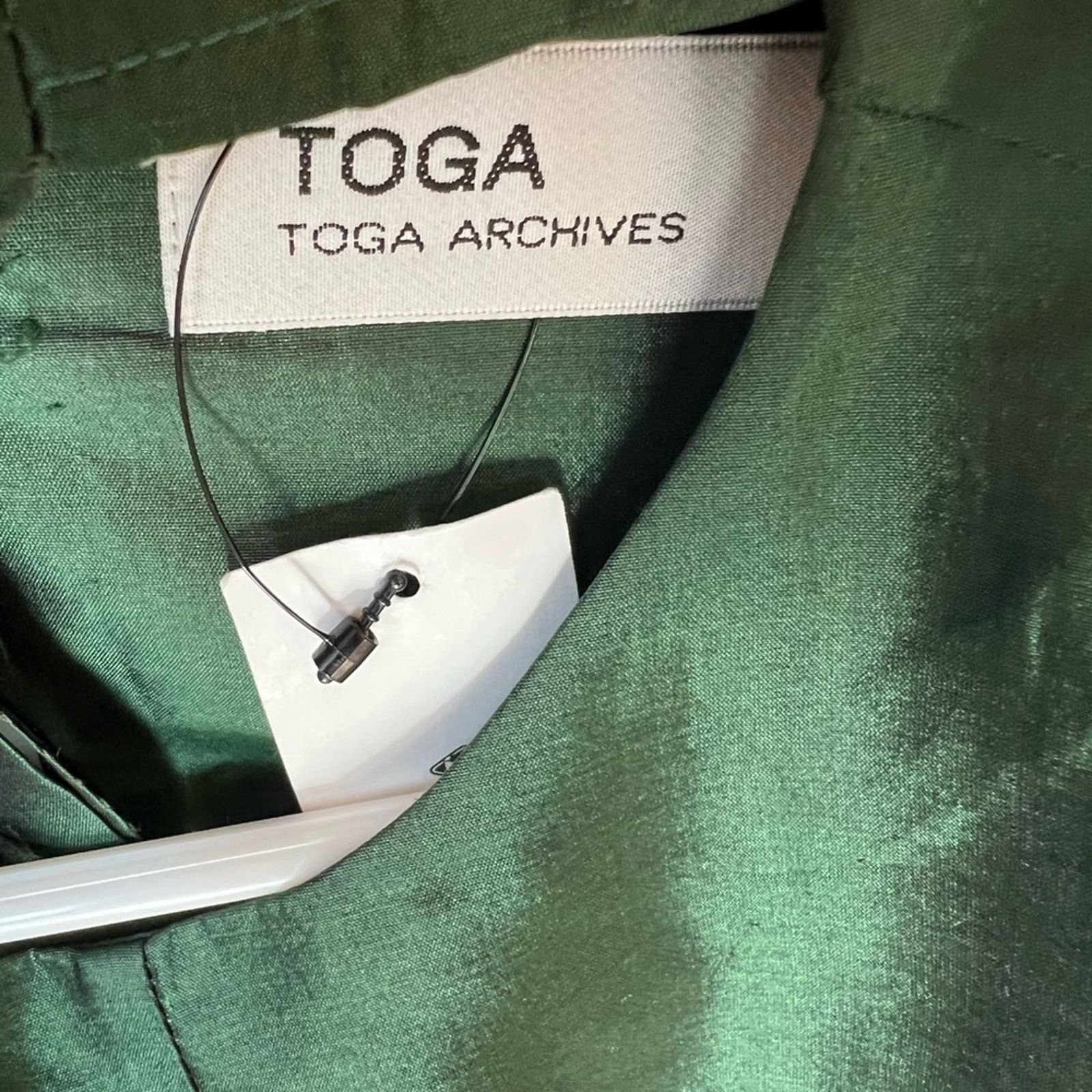 Toga Toga Archives Japanese silk green & yellow blouse pockets Size XS / US 0-2 / IT 36-38 - 3 Thumbnail