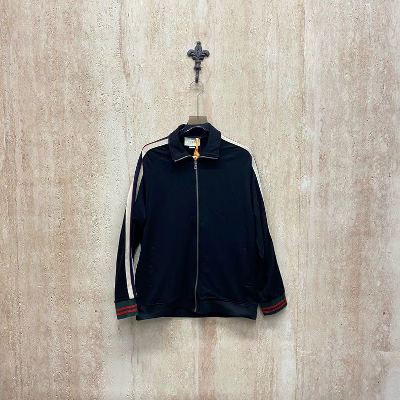 Gucci Gucci Black striped string letter logo jacket 2505-Nextarro Size US M / EU 48-50 / 2 - 1 Thumbnail