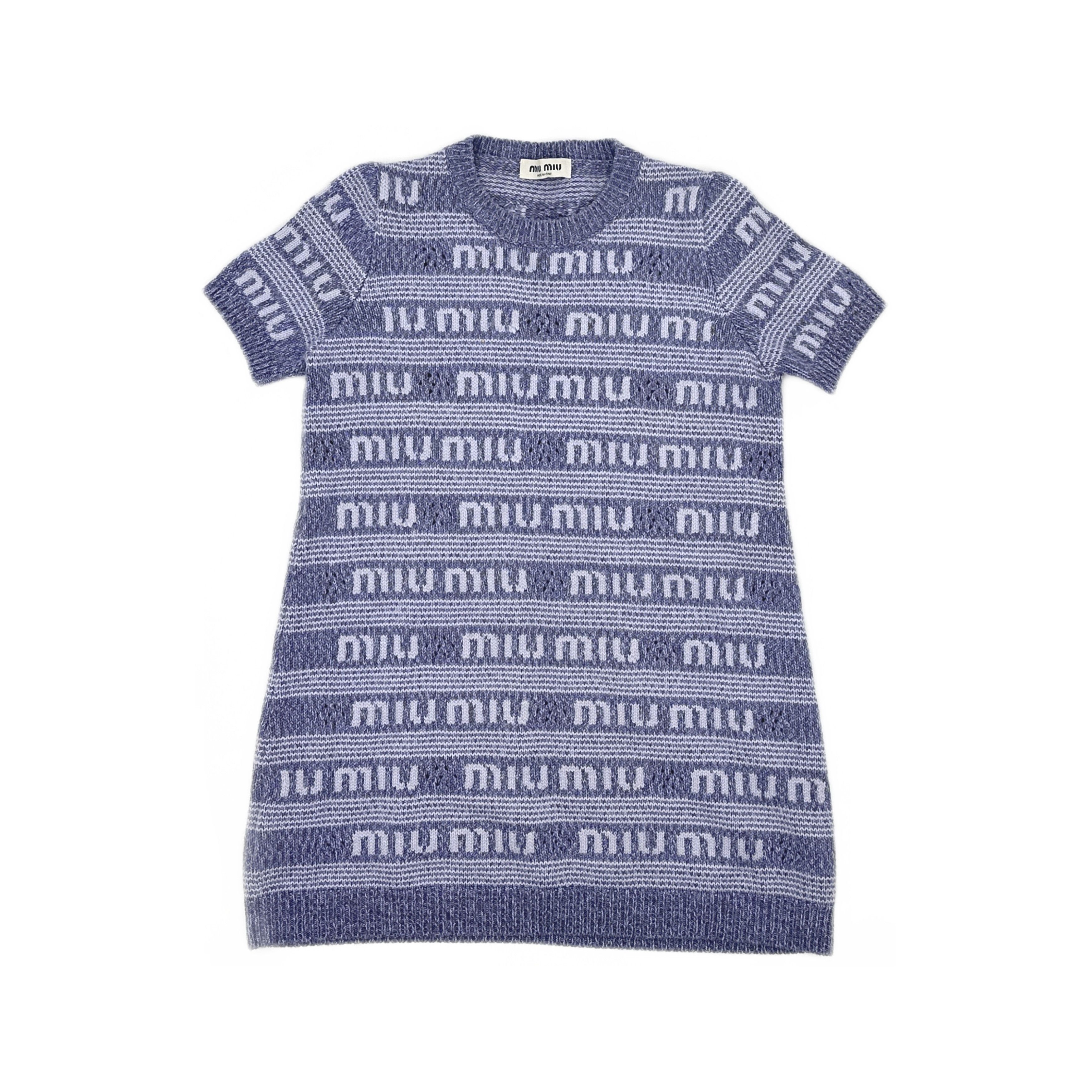 Miu Miu Miu Miu Logo Knit Mini Dress Size 38 Size XS / US 0-2 / IT 36-38 - 1 Thumbnail