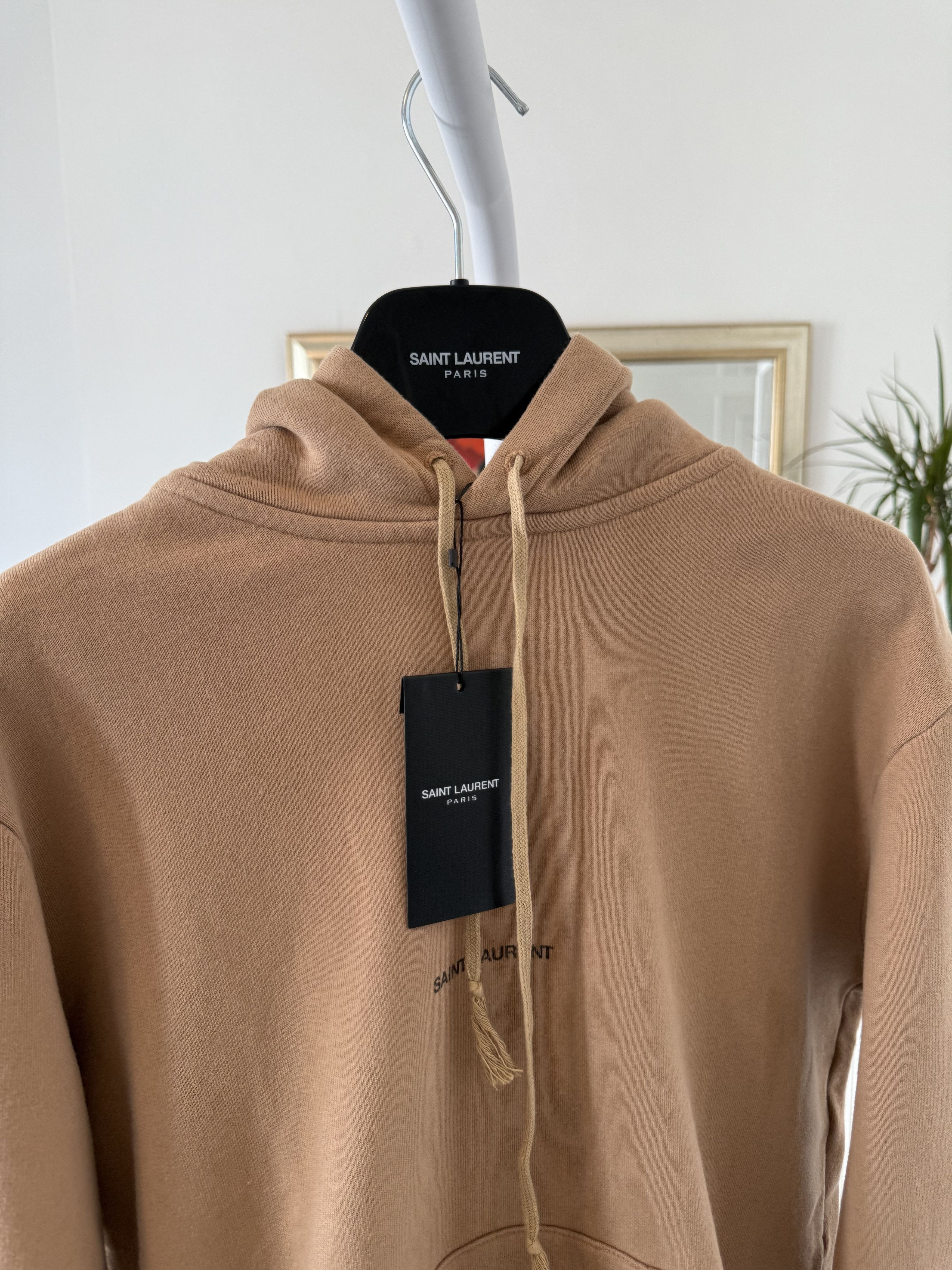 Saint Laurent Paris Saint Laurent Rive Gauche Hoodie Sand Size US XS / EU 42 / 0 - 8 Thumbnail