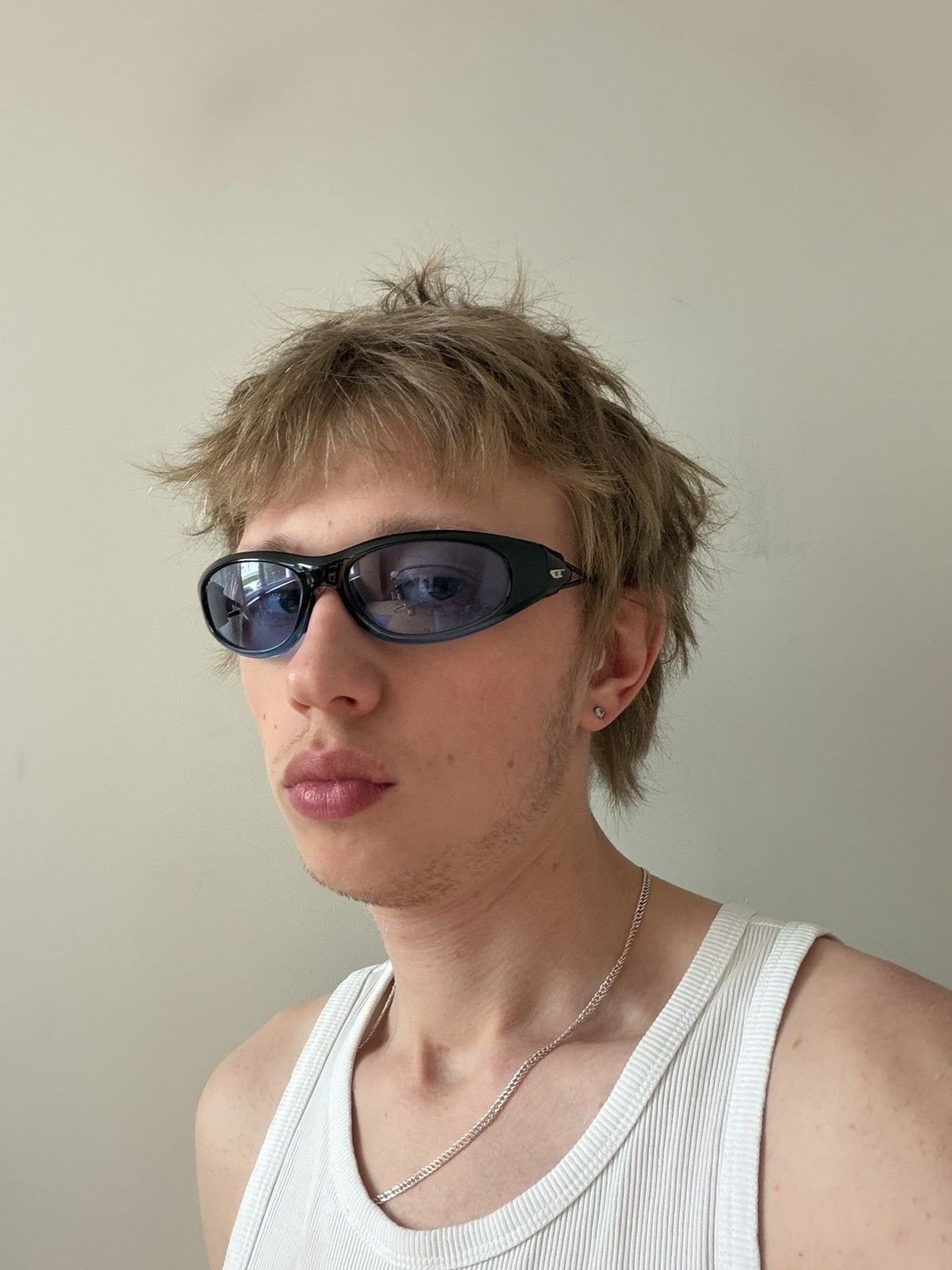 Diesel Diesel Wraparound Sunglasses Black Y2K Size ONE SIZE - 2 Thumbnail
