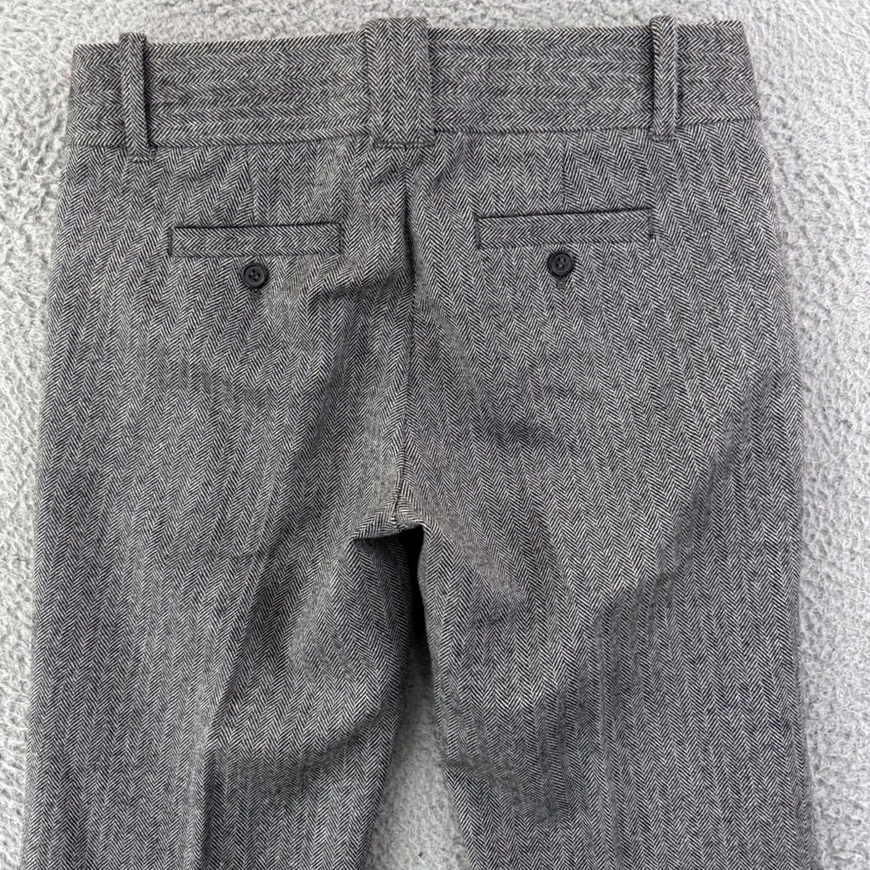 J.Crew J.Crew Dress Pants Womens 2 Gray Wool Herringbone Pleated City Fit Business Dress Pants Adults Womens Gray Wool Herringbone City Fit 2 Size 26" / US 2 / IT 38 - 7 Thumbnail