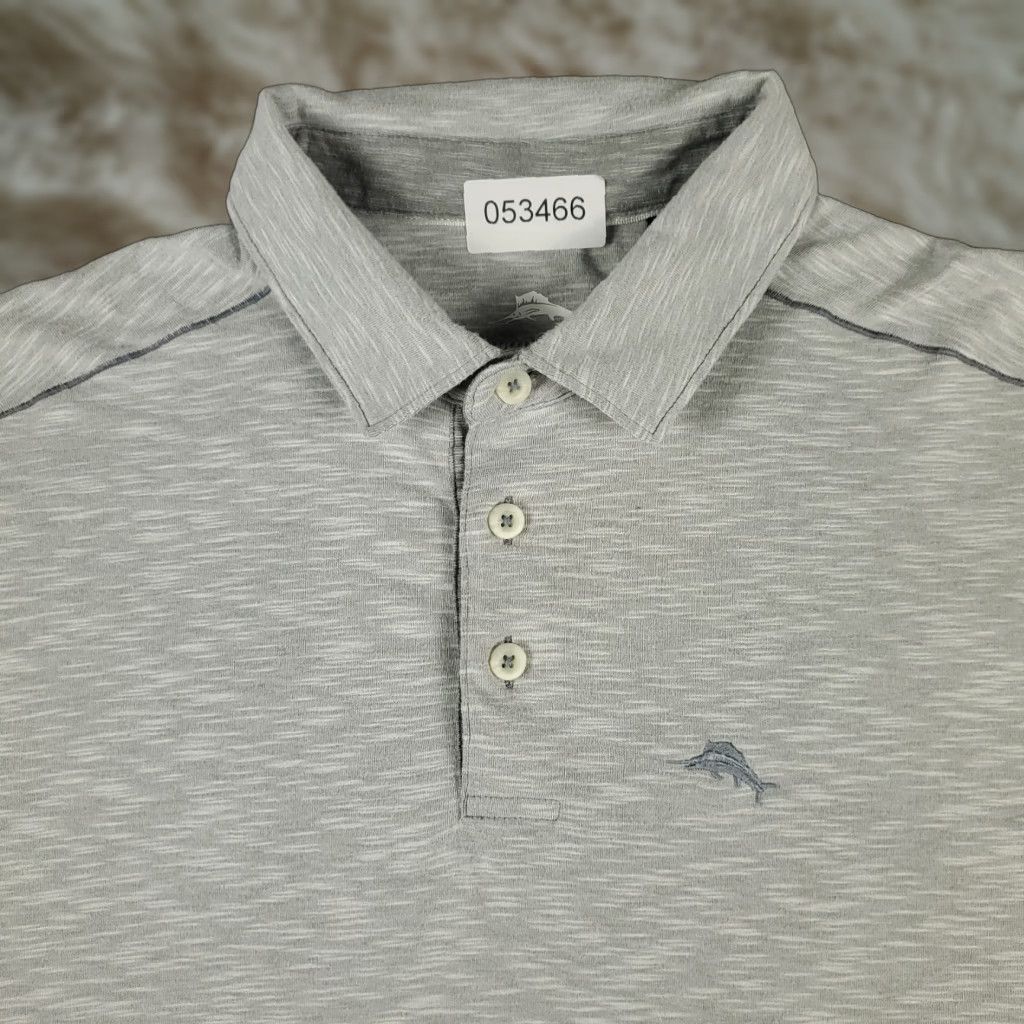 Tommy Bahama Tommy Bahama Polo Shirt Mens Large Gray Marlin Casual Short Sleeve Polo Shirt Size US L / EU 52-54 / 3 - 1 Thumbnail
