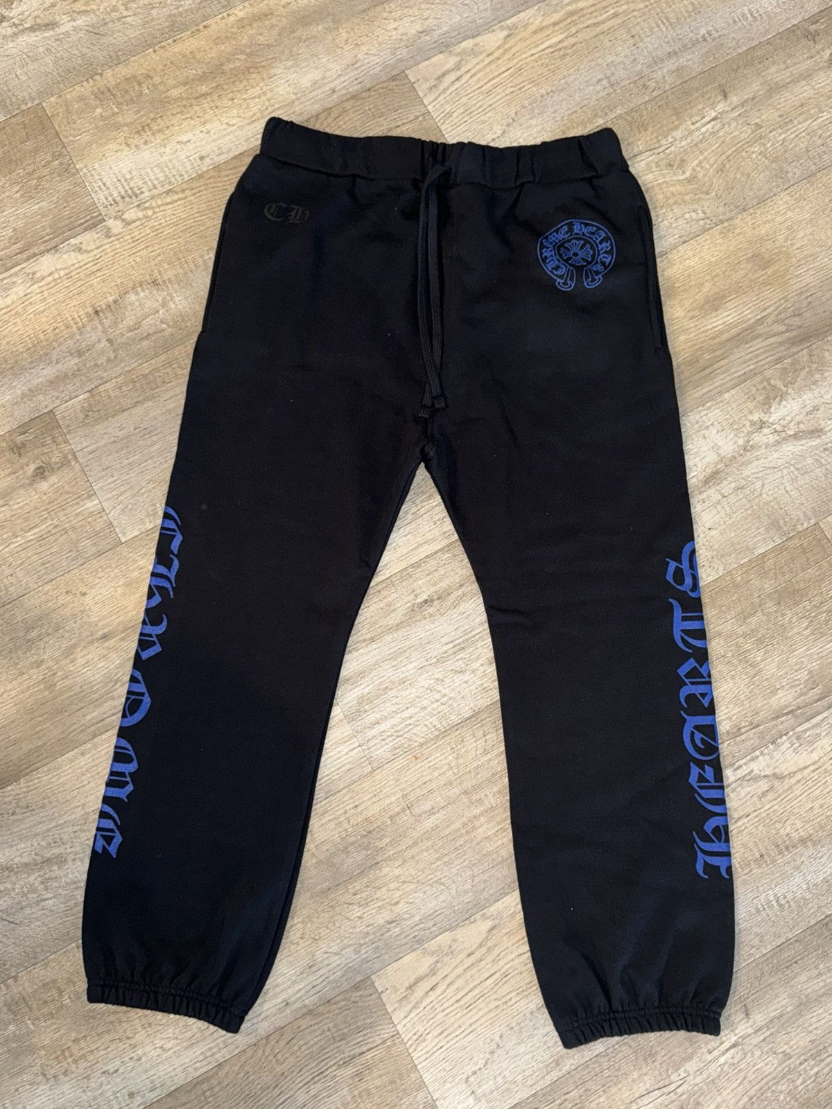 Chrome Hearts BLACK AND BLUE CHROME HEARTS LOGO JOGGERS Size US 42 / EU 58 - 1 Thumbnail