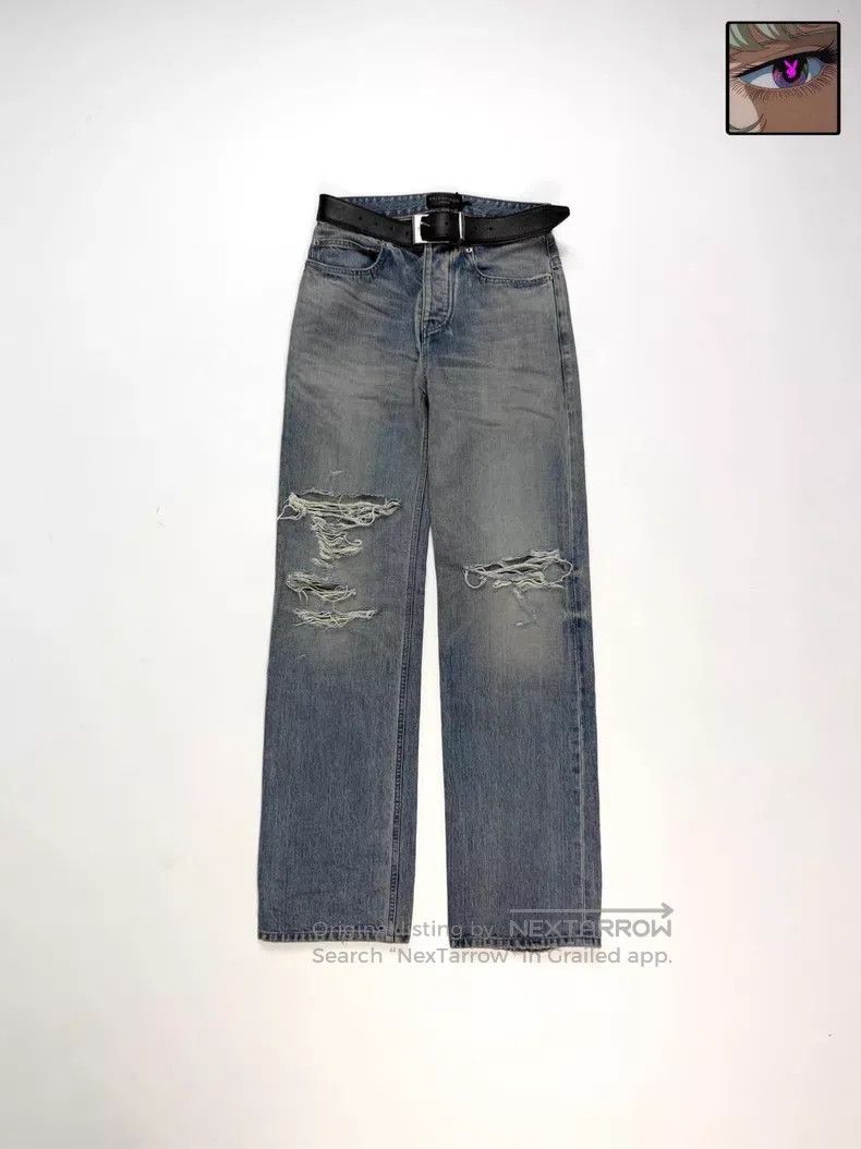 Balenciaga Balenciaga size XS Zipper straight-leg jeans with self-tie Size US 27 - 1 Thumbnail