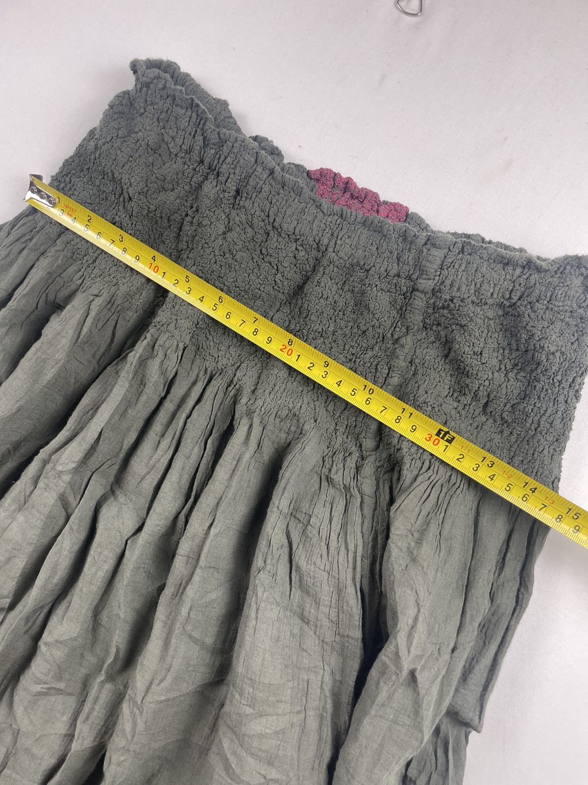 Issey Miyake Issey Miyake Me Flare Skirt With Sashiko Boro Size 22" - 10 Thumbnail