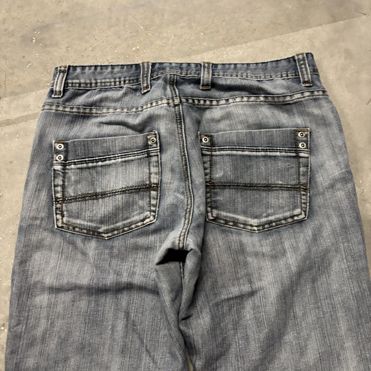 Japanese Brand × Vintage Crazy Vintage Y2K/2000s Grunge Faded Light Wash Denim Jeans! Size US 30 / EU 46 - 7 Thumbnail