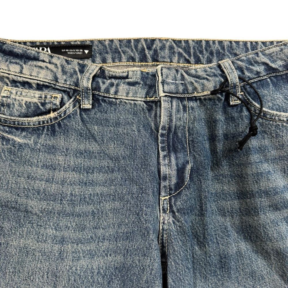 Zara New Zara Straight Leg Stitched Jeans 6688/299 Size 40 US 8 Size 30" / US 8 / IT 44 - 9 Thumbnail