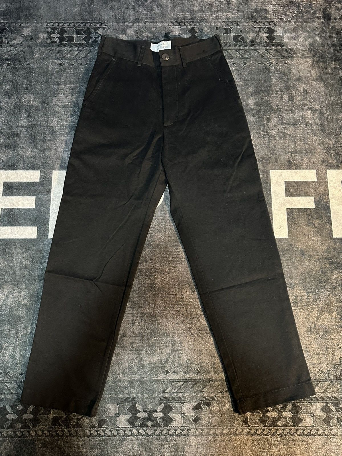 Studio Nicholson Studio Nicholson Black Bill Trousers XS Size US 30 / EU 46 - 1 Thumbnail