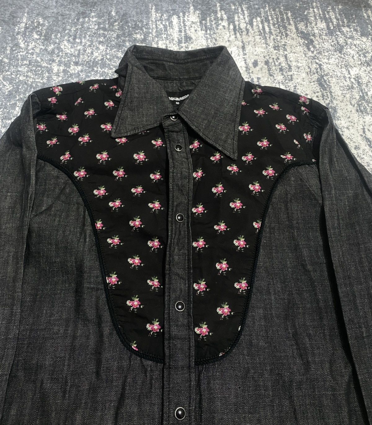 Dsquared2 Dsquared2 luxury western shirt button up with flowers 2017 Size US M / EU 48-50 / 2 - 7 Thumbnail