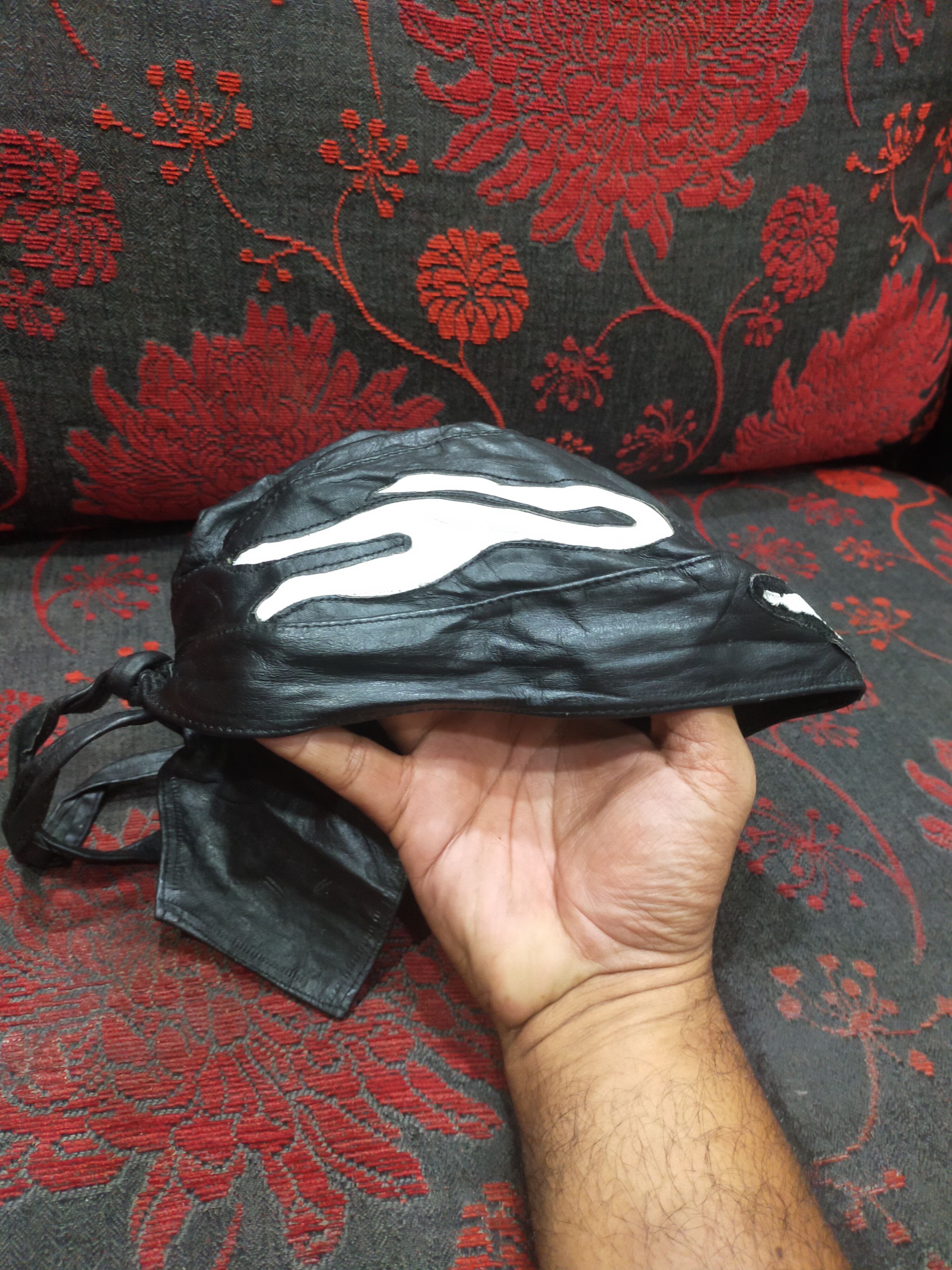 Harley Davidson Harley Davidson Skull Cap Doo Rag Smooth Leather Size ONE SIZE - 2 Thumbnail