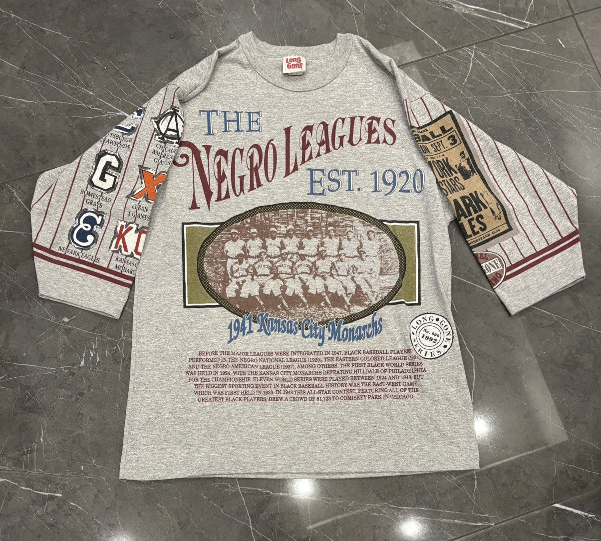 Vintage Vintage VTG Long Gone Negro Leagues T Shirt Large RARE Size US L / EU 52-54 / 3 - 1 Thumbnail