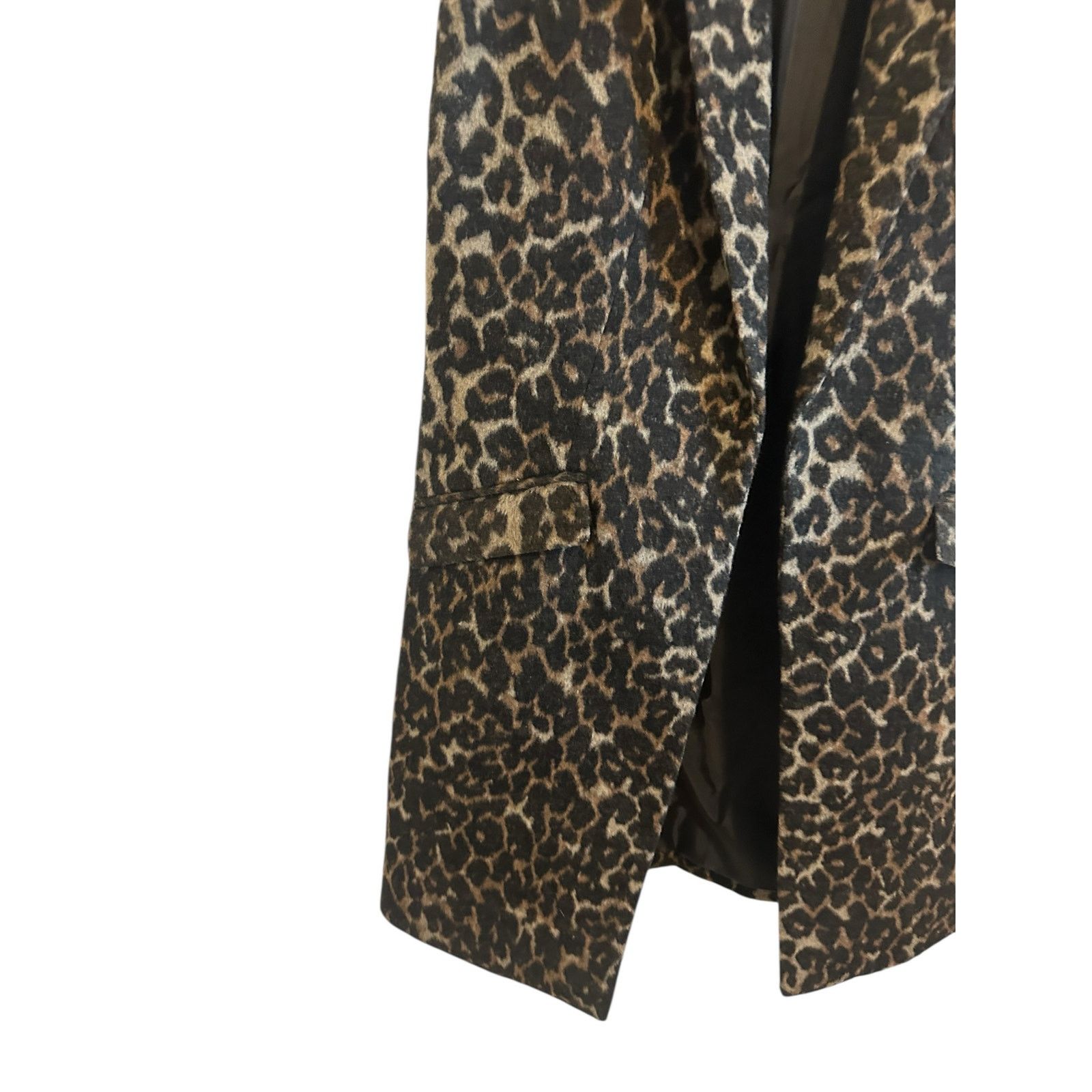 Other Dolce Cabo Brown Leopard Long Line Fleece Sleeveless Vest Size XS / US 0-2 / IT 36-38 - 3 Thumbnail
