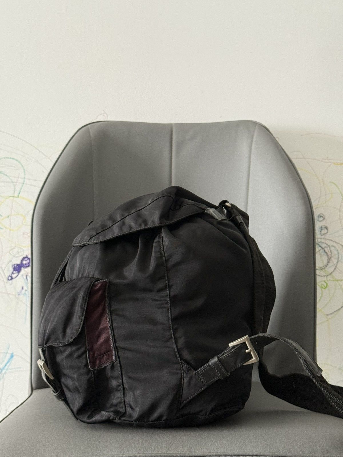 Prada Vintage Prada Black Large Backpack Size ONE SIZE - 5 Thumbnail