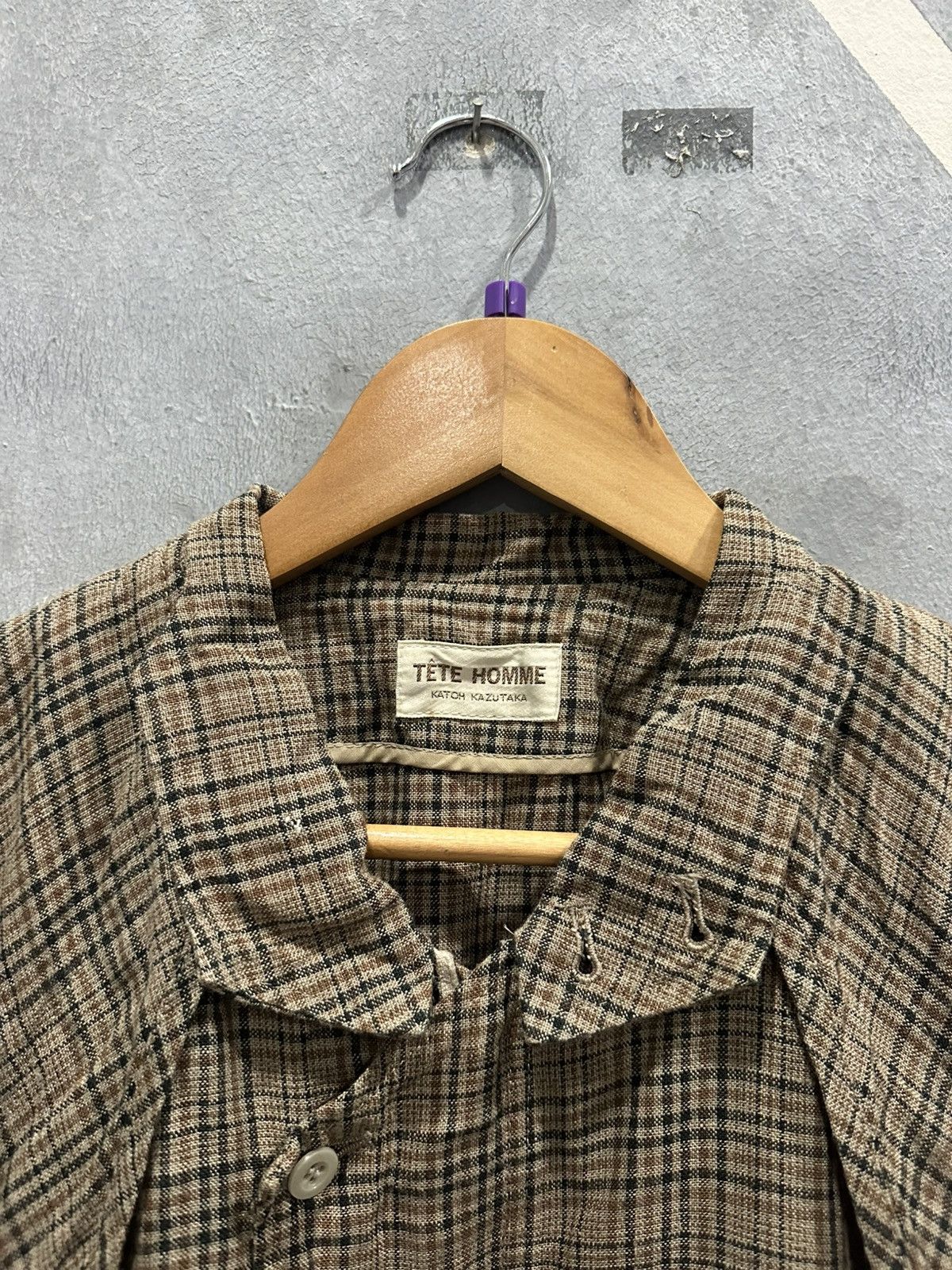 Tete Homme Tete Homme Katoh Kazutaka Plaid Bomber Zipper Jacket Size US L / EU 52-54 / 3 - 2 Thumbnail