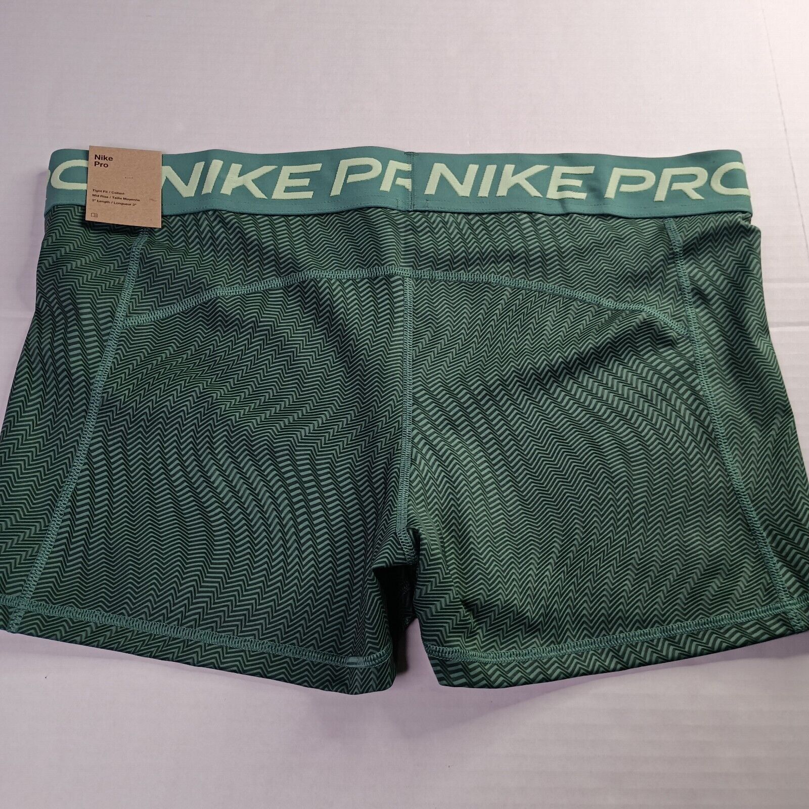 Nike Women's Size 2XL Nike Pro 3" Shorts Green Workout Biker Dri Size 38" / US 16 / IT 52 - 5 Thumbnail