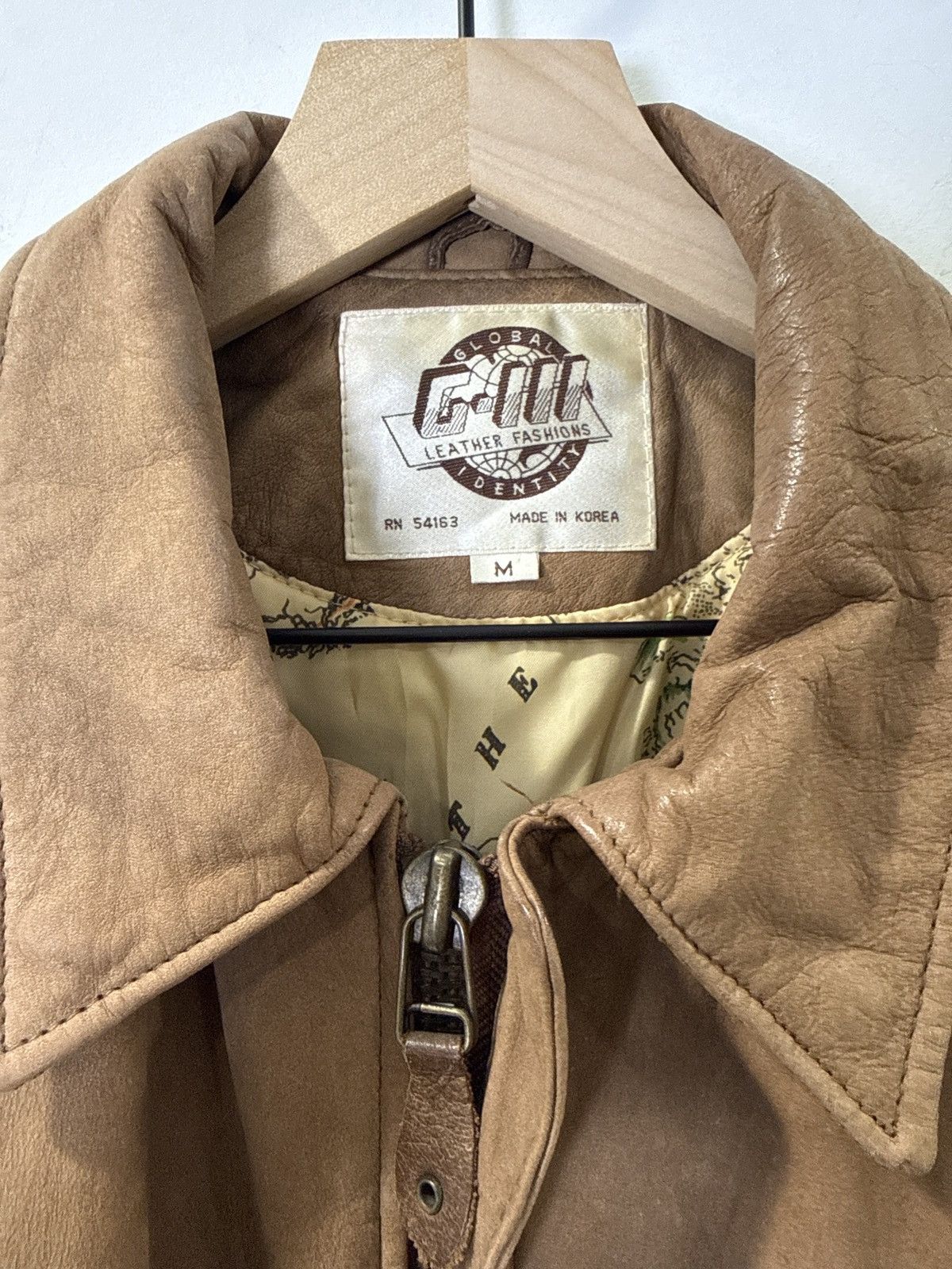 Vintage Vintage Brown Leather Bomber Jacket Size US M / EU 48-50 / 2 - 3 Thumbnail