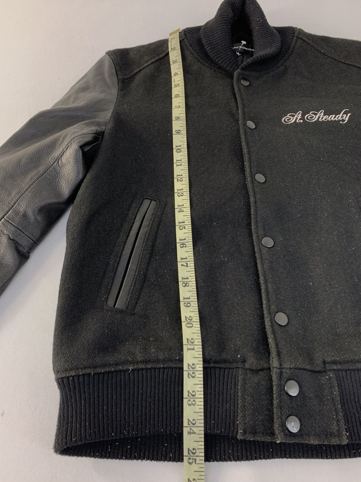 JACKROSE Jackrose Flashback Ft. Steady Bomber Varsity Leather Sleeve Size US M / EU 48-50 / 2 - 11 Thumbnail