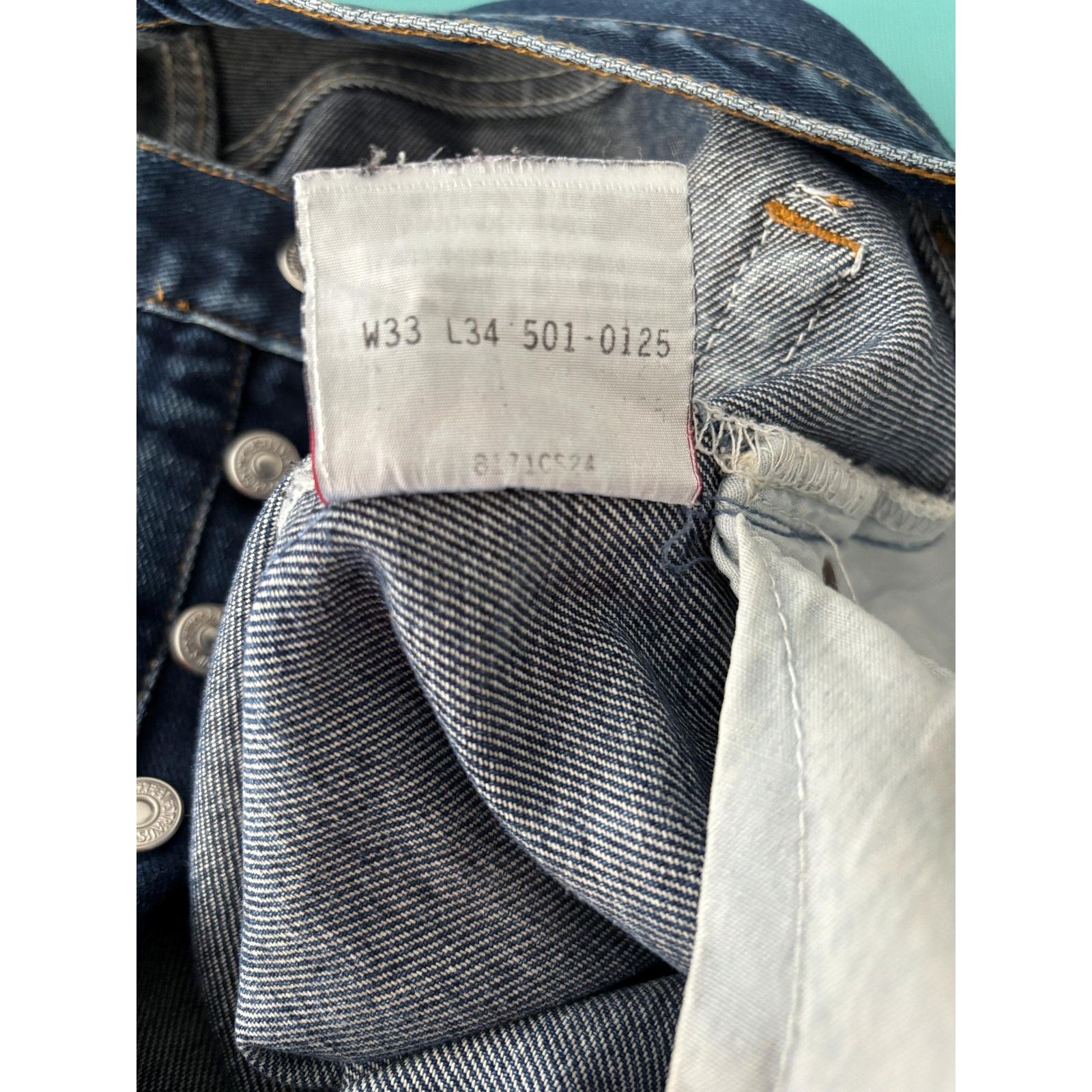 Japanese Brand × Levi's × Levi's Vintage Clothing Levi's 501-0125 USA W33 Button Fly 90s Straight Leg Denim Size US 33 - 10 Thumbnail