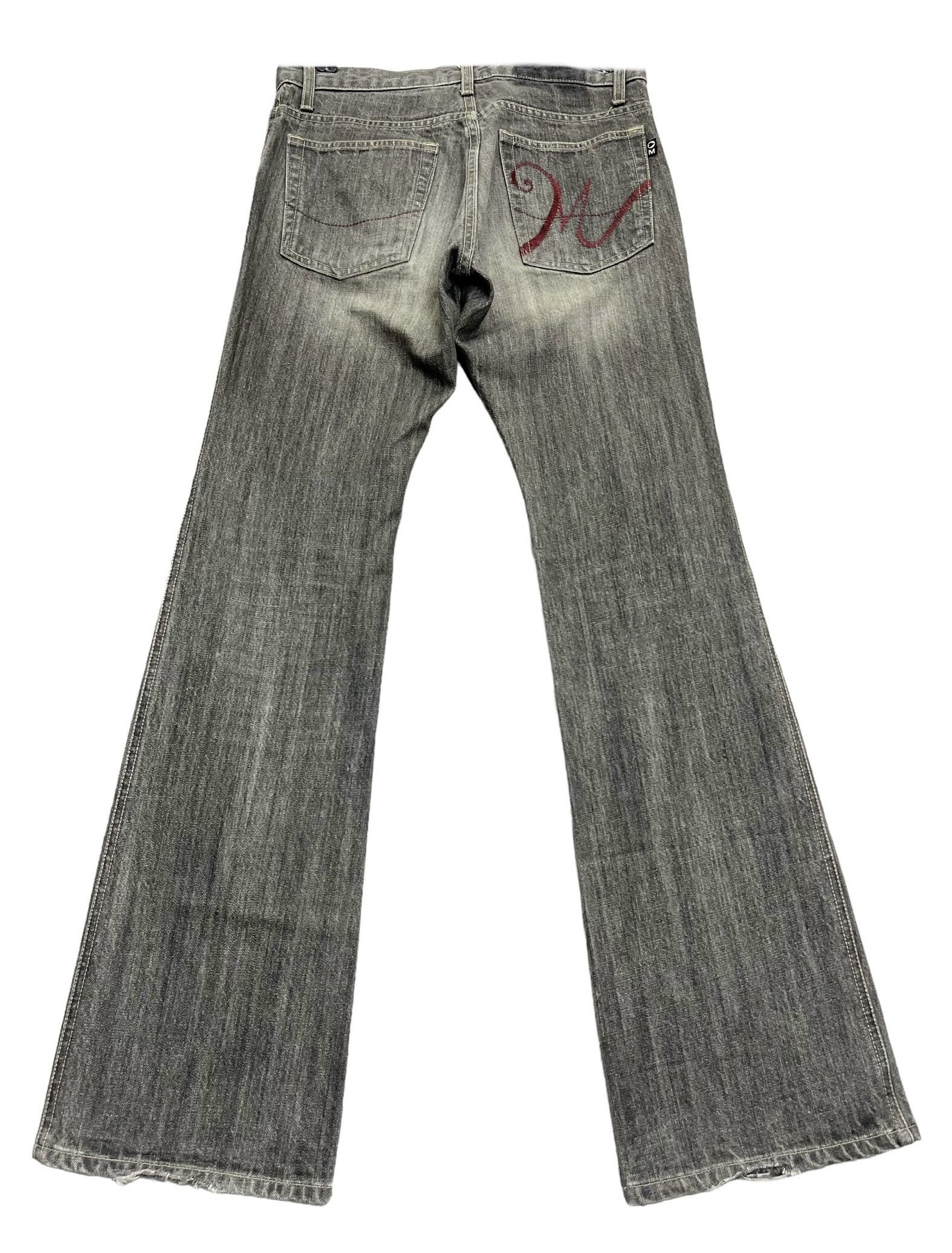 Undercover 🔥90’s MORGAN HOMME Mud Wash Black Slim Flare LGB Style Size US 29 - 2 Thumbnail