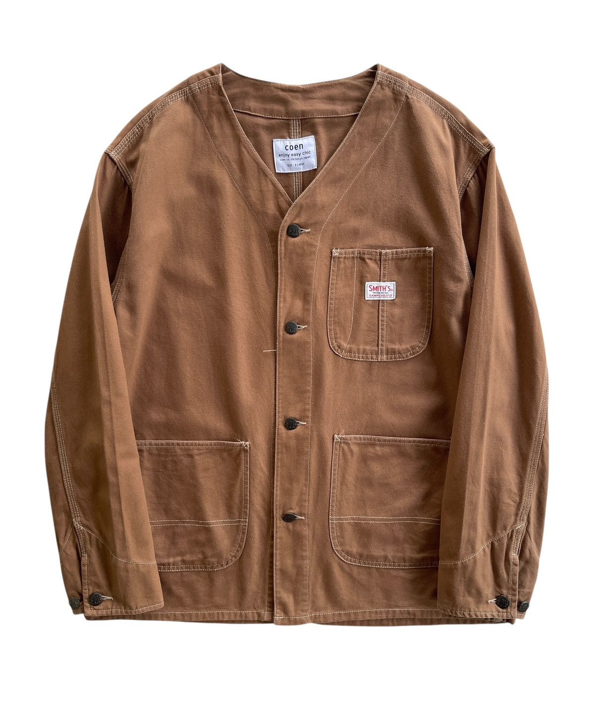 Japanese Brand COEN x SMITH Sanforized Workers Chore Jacket Size US XL / EU 56 / 4 - 1 Thumbnail