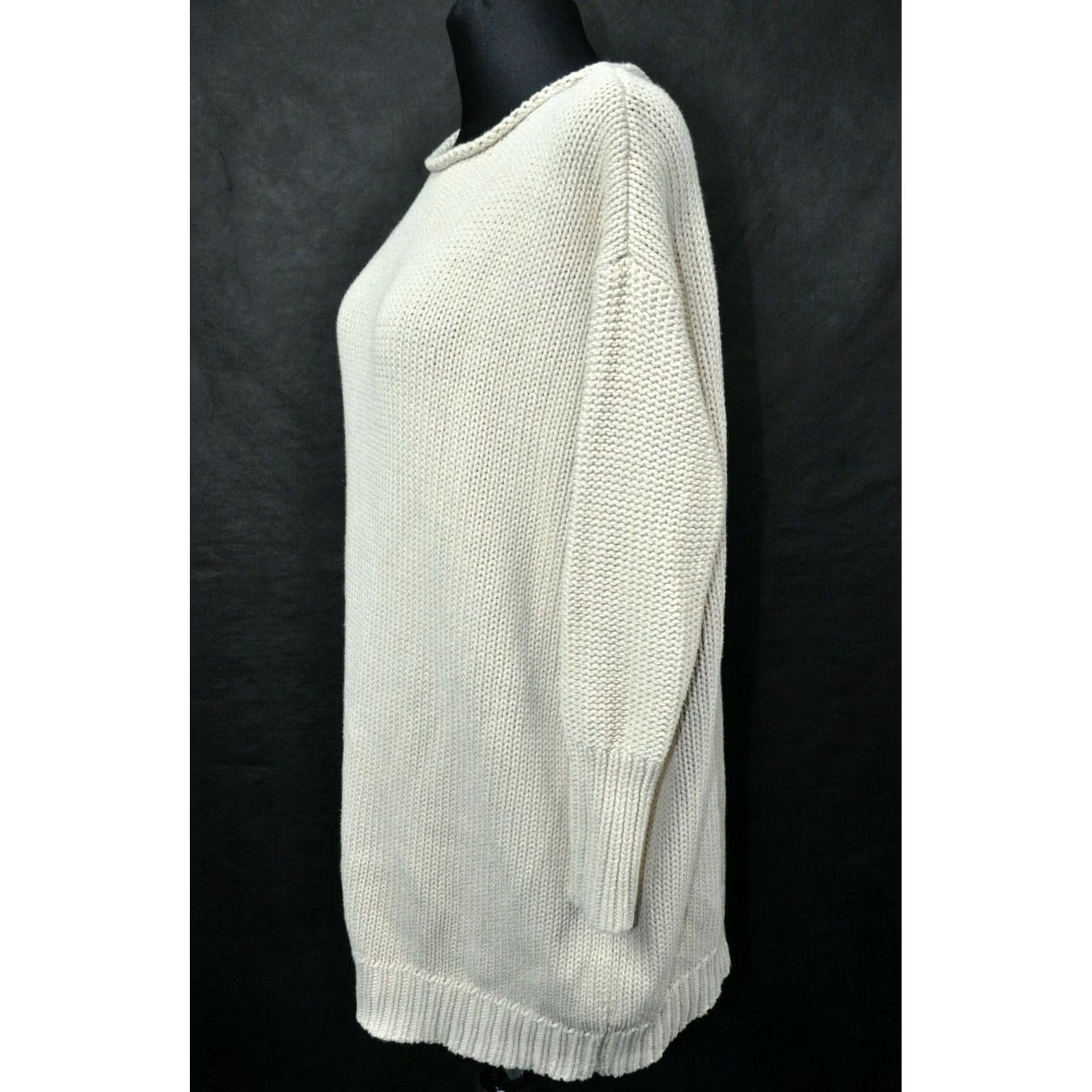 Acne Studios ACNE SHO R OVERSIZED SWEATER XS BEIGE 100% COTTON KNIT PULLOVER WOMEN MEN? Size XS / US 0-2 / IT 36-38 - 3 Thumbnail