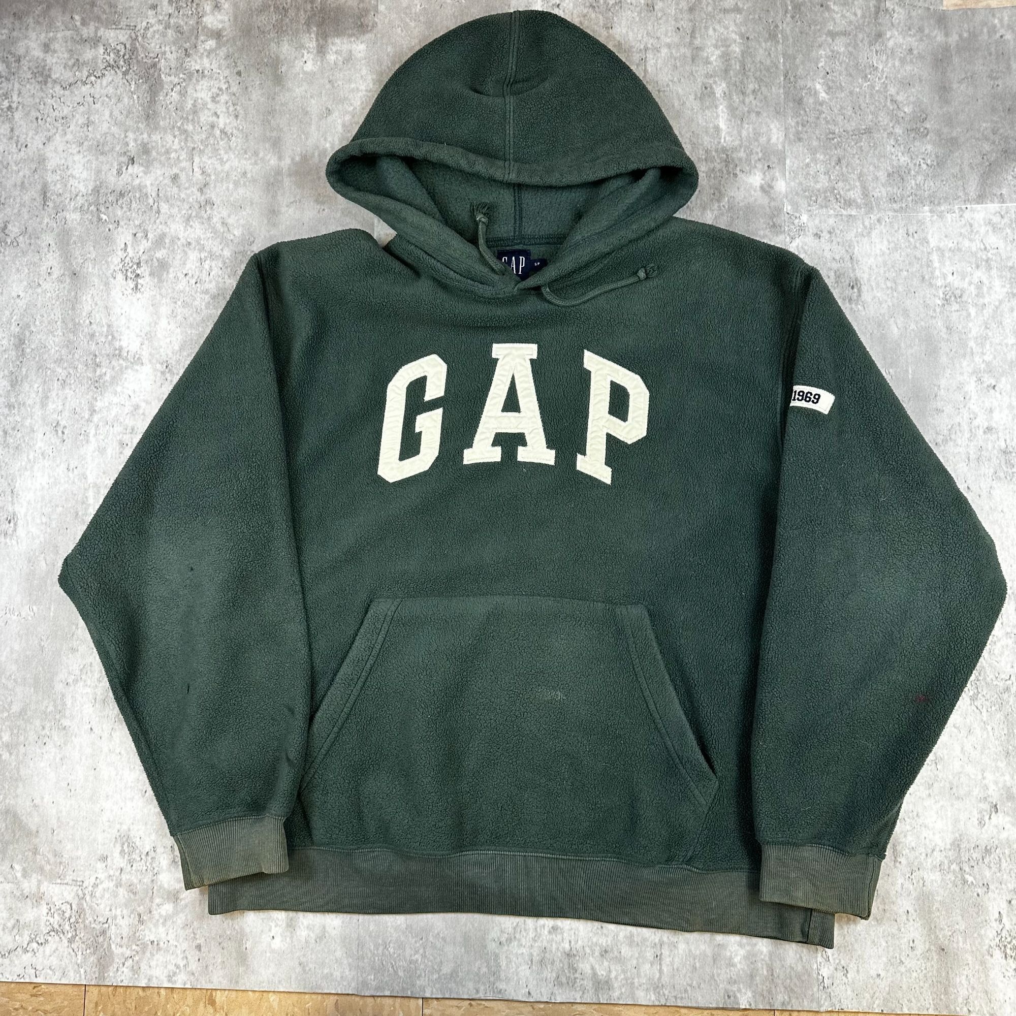 Gap Vintage Green Gap Fleece Hoodie (S) Size US S / EU 44-46 / 1 - 1 Thumbnail