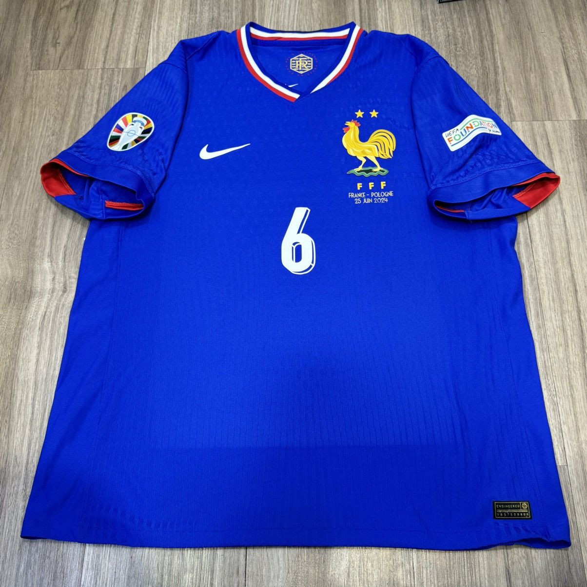 Nike France Euro2024 player issue home shirt #6 Camavinga Size US XL / EU 56 / 4 - 1 Thumbnail