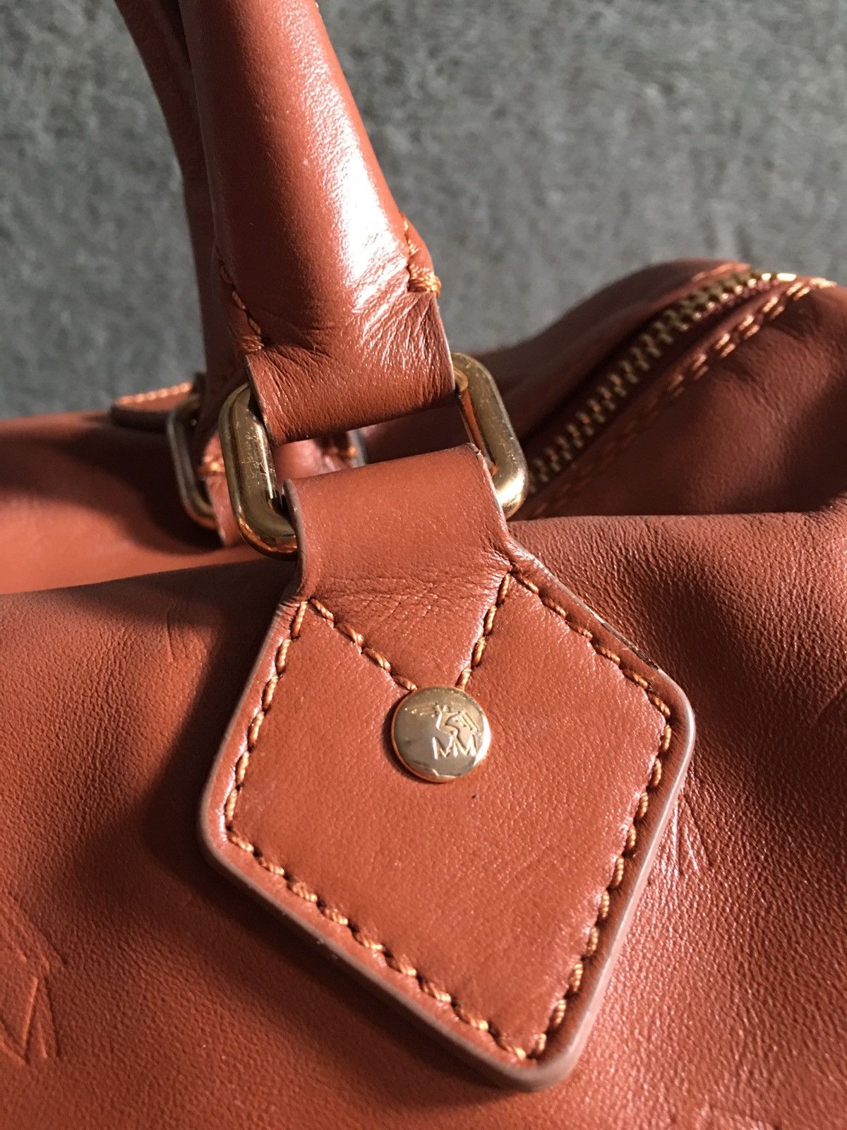 Vintage Maison Mollerus Leather Monogram Vintage Handbag Should Bag Size ONE SIZE - 4 Thumbnail