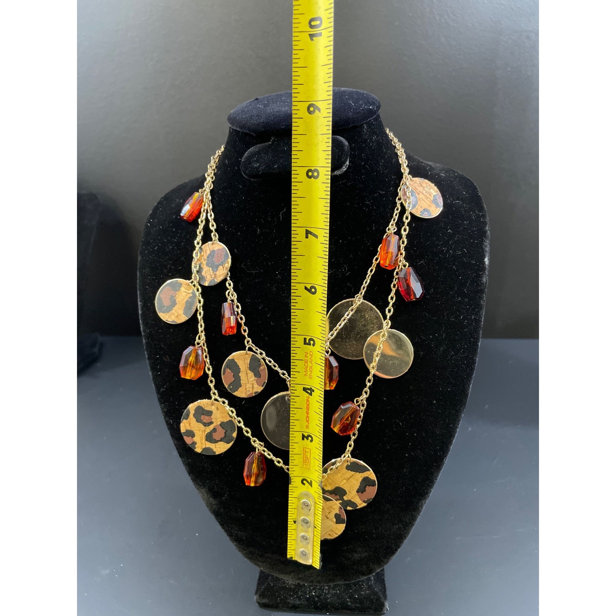 Other Women's Double Layered Gold tone & Leopard Design Necklace 2 Size ONE SIZE - 7 Thumbnail