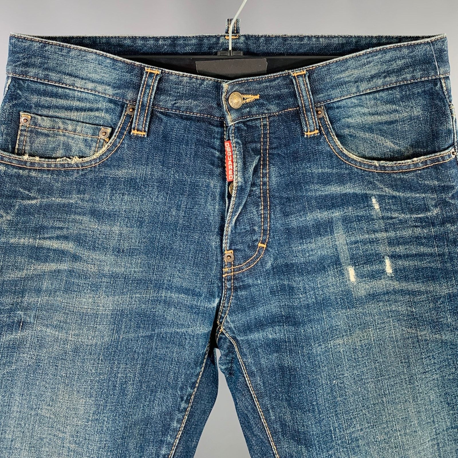 Dsquared2 DSQUARED2 Size 30 Blue Distressed Jeans Size US 30 / EU 46 - 2 Thumbnail
