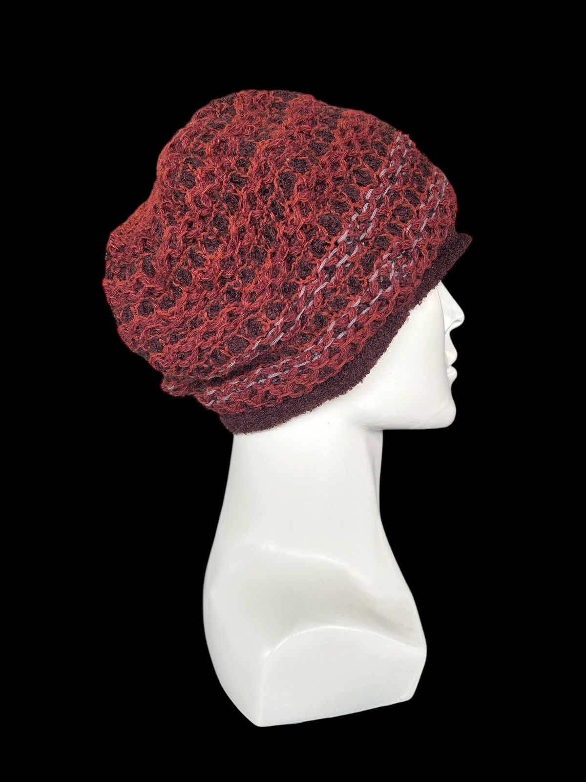 Japanese Brand × Kapital × Vintage Crochet knitted handmade Beanie Hats Rare ☠️☠️ Size ONE SIZE - 3 Thumbnail