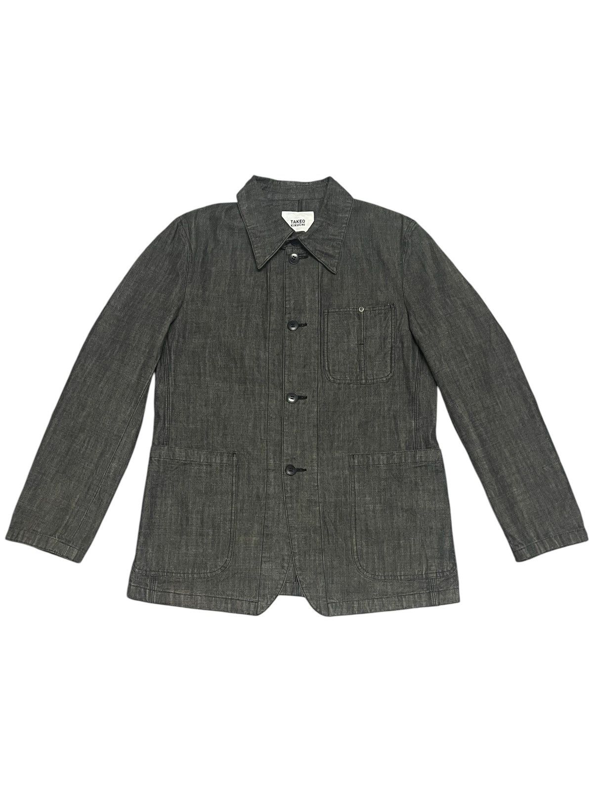 Designer TAKEO KIKUCHI DENIM VINTAGE JACKET Size US L / EU 52-54 / 3 - 1 Thumbnail